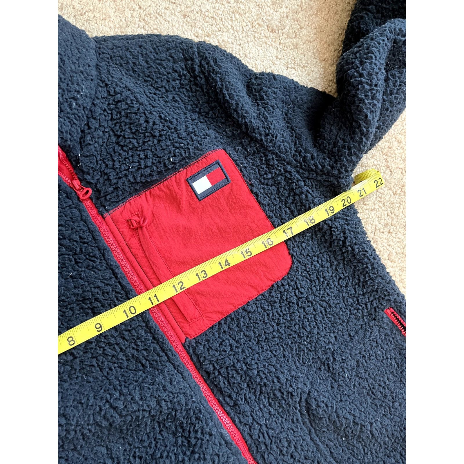 Tommy Hilfiger Cozy Tommy Hilfiger Sherpa Blue Jacket M Size M / US 6-8 / IT 42-44 - 4 Thumbnail