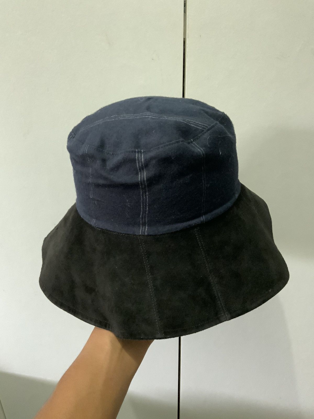 Genuine Leather Suade Leather Bucket Hat Size ONE SIZE - 9 Thumbnail