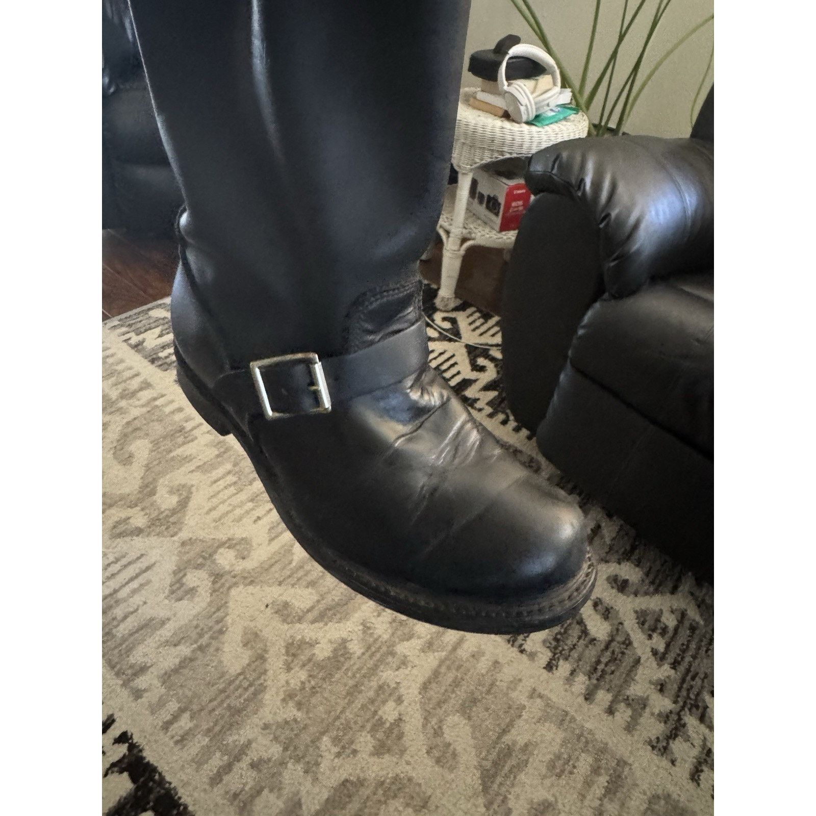 Other Vintage 80s Carolina slouchy Moto Black Leather boots size 8 Size US 8 / IT 38 - 9 Thumbnail