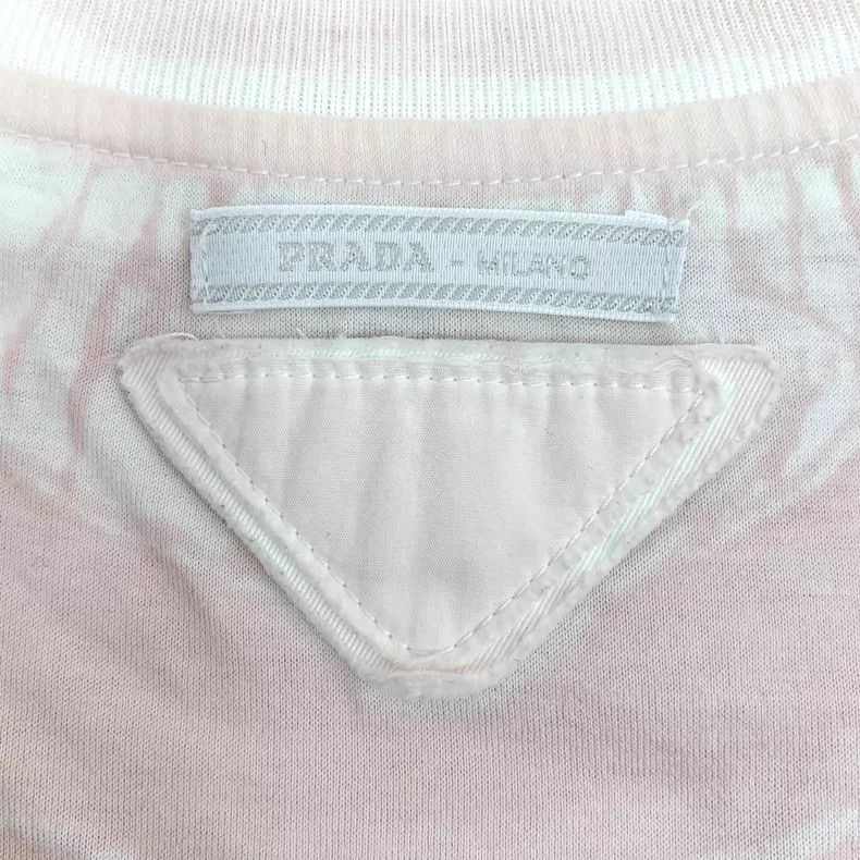 Prada Prada Light pink cotton round-neck short-sleeved T-shirt Size S / US 4 / IT 40 - 5 Thumbnail