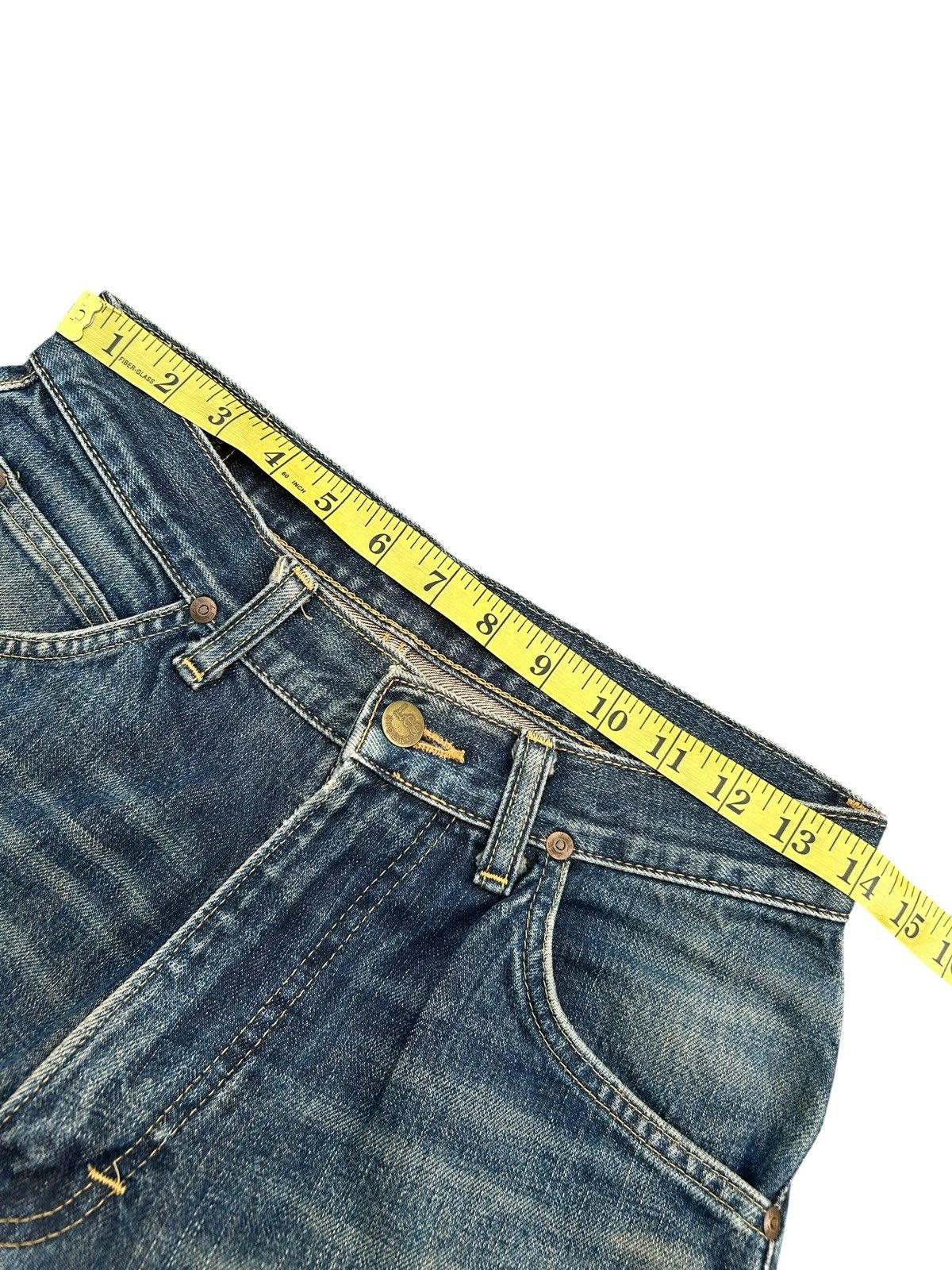 Kapital × Lee × Vintage Vintage Lee Selvedge Rusty Distressed Denim Jeans Mudwash Size US 28 / EU 44 - 16 Thumbnail
