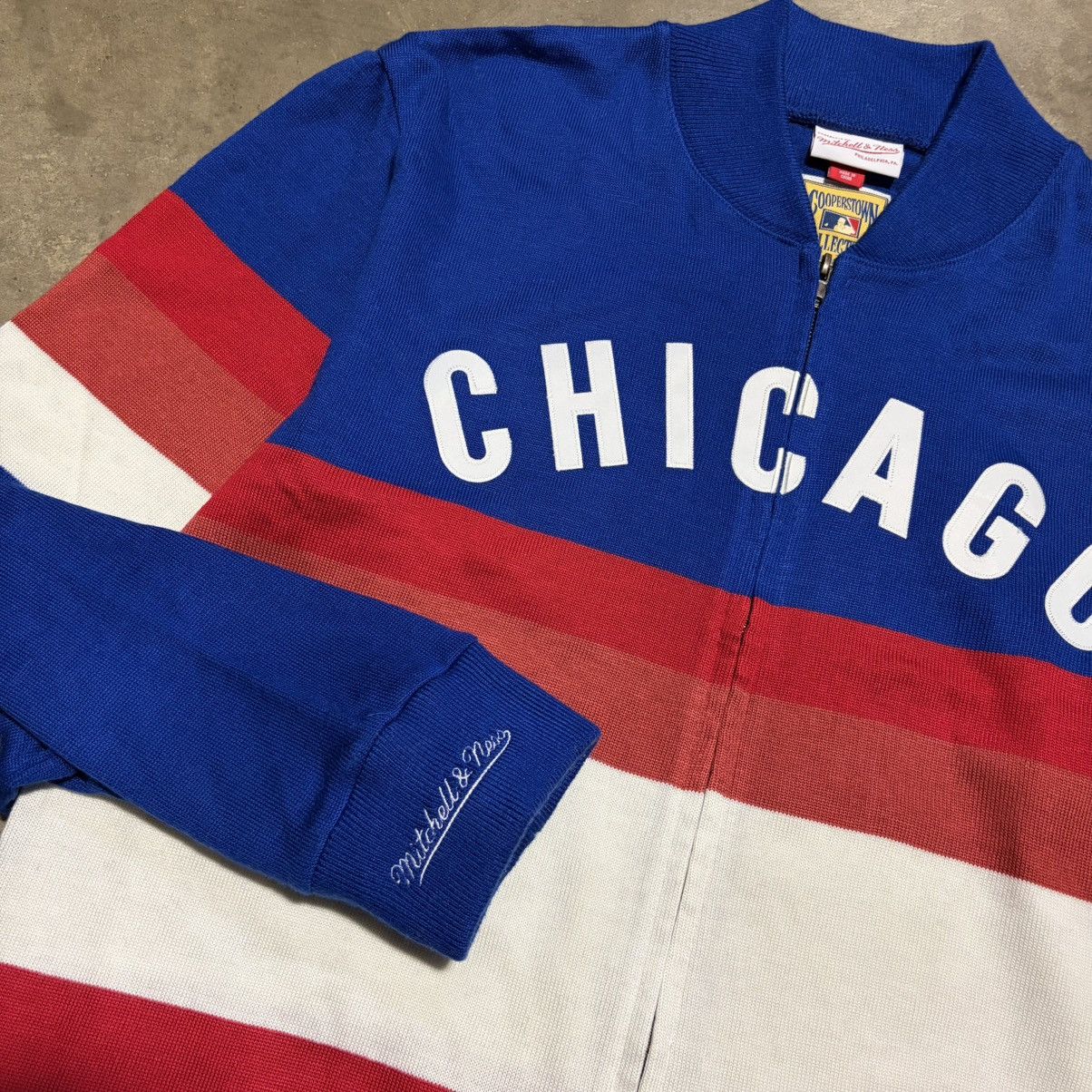Mitchell & Ness Mitchell Ness Chicago Cubs Track Jacket Sweater Knitwear Size US XL / EU 56 / 4 - 3 Thumbnail