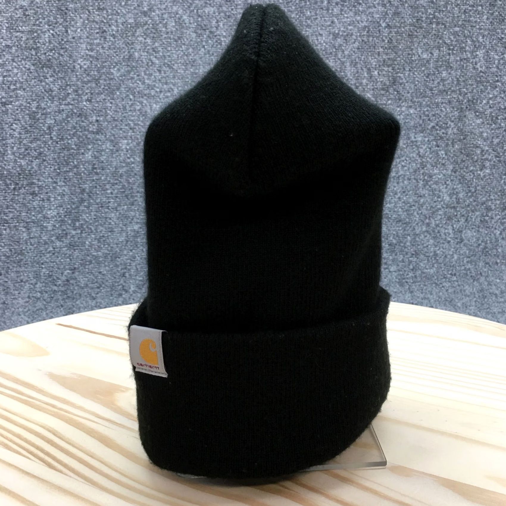 Carhartt Carhartt Beanie Hat Mens One Size Black Embroidered Logo River City Lawn Care Knit Cap Size ONE SIZE - 4 Thumbnail