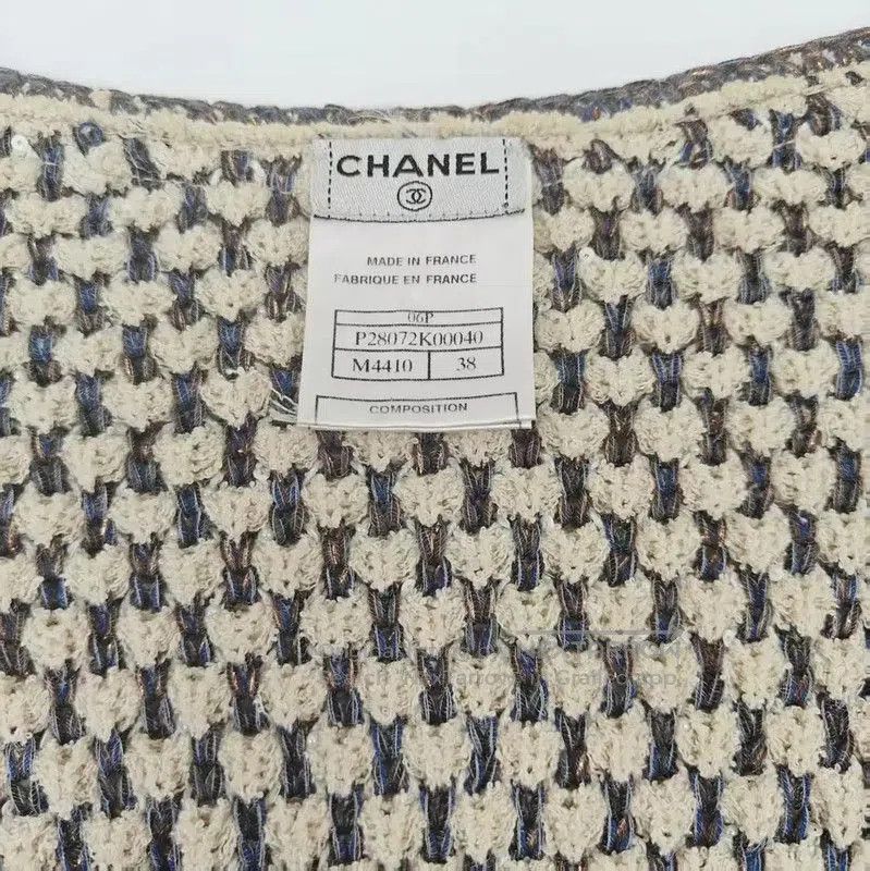 Chanel Chanel Gray Wool Blend Long Sleeve Sweater . Size M / US 6-8 / IT 42-44 - 6 Thumbnail