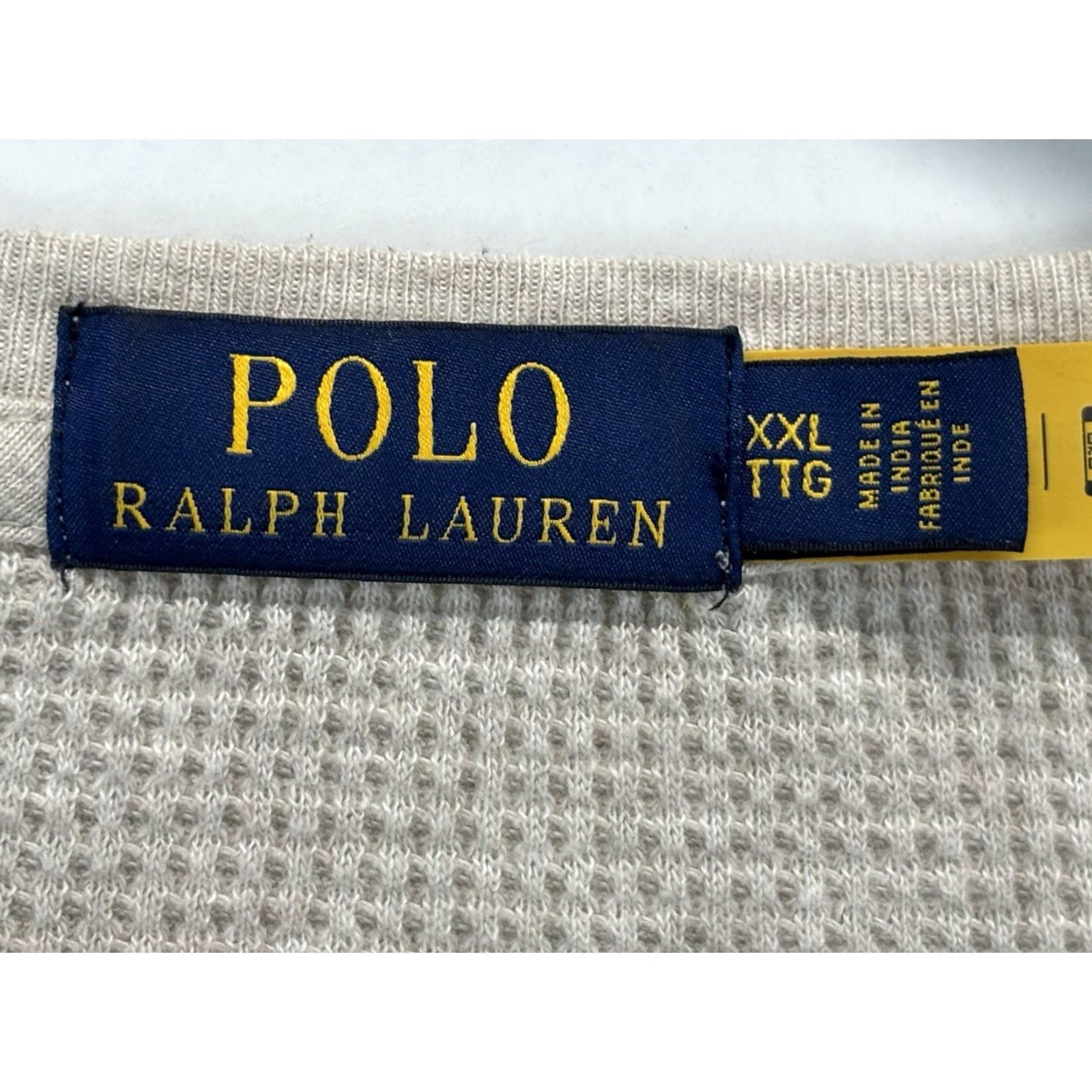 Ralph Lauren Ralph Lauren Polo Thermal Shirt 2XL Mens Tan Pony Logo Waffle Knit Preppy Size US XXL / EU 58 / 5 - 5 Thumbnail