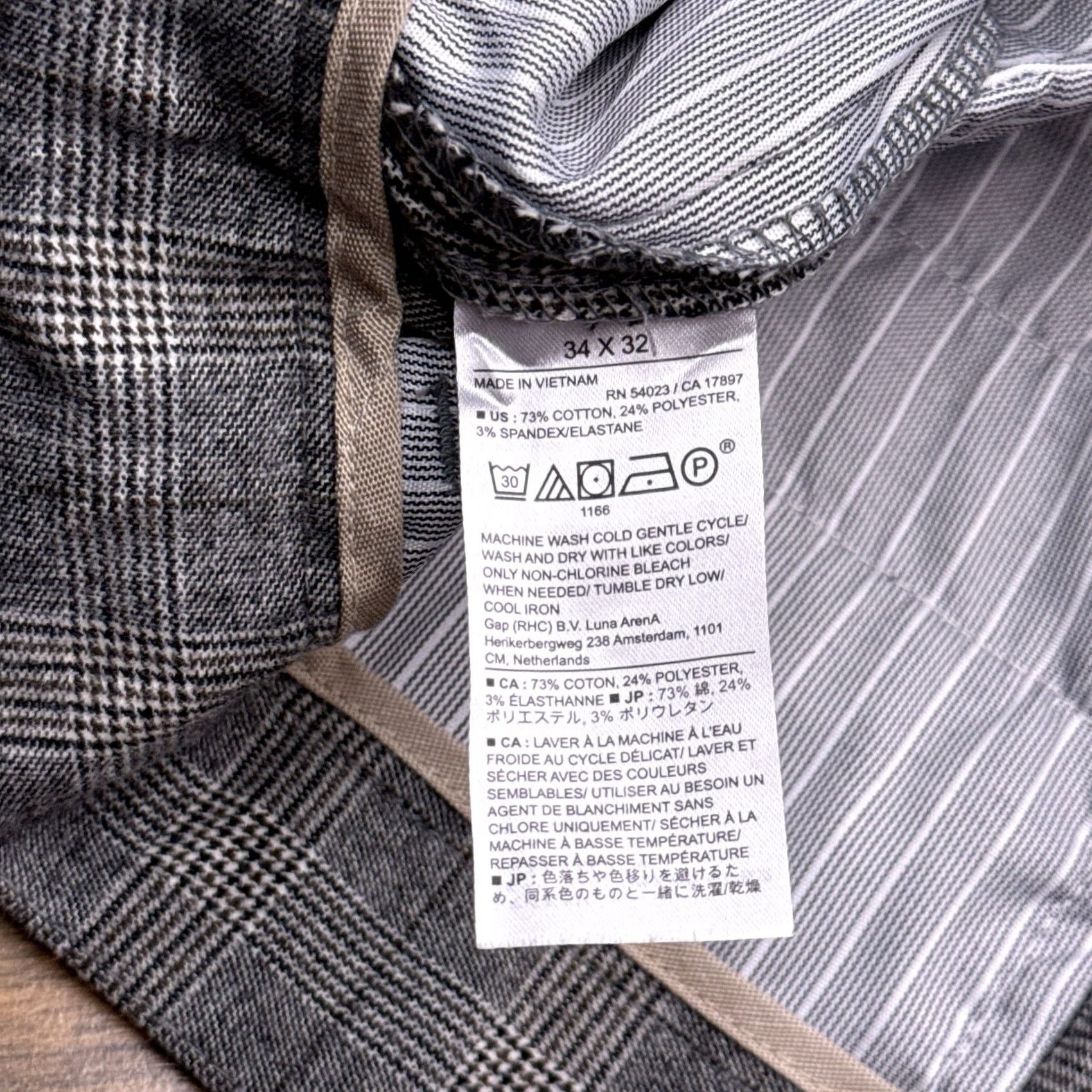 Banana Republic Banana Republic Grayson Pants Mens 34x32 Gray Plaid Slim Tapered Fit New Size US 34 / EU 50 - 5 Thumbnail