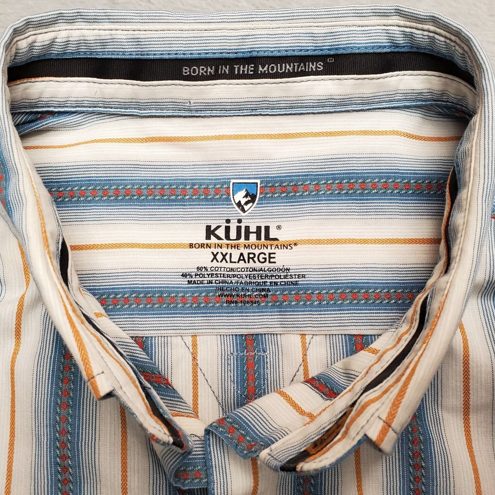Vintage Kuhl Shirt Mens 2XL Blue Green Stripe Performance Blend Short Sleeve Outdoors Plaid Button-Up Pocketed Casual Mens Size US XXL / EU 58 / 5 - 4 Thumbnail