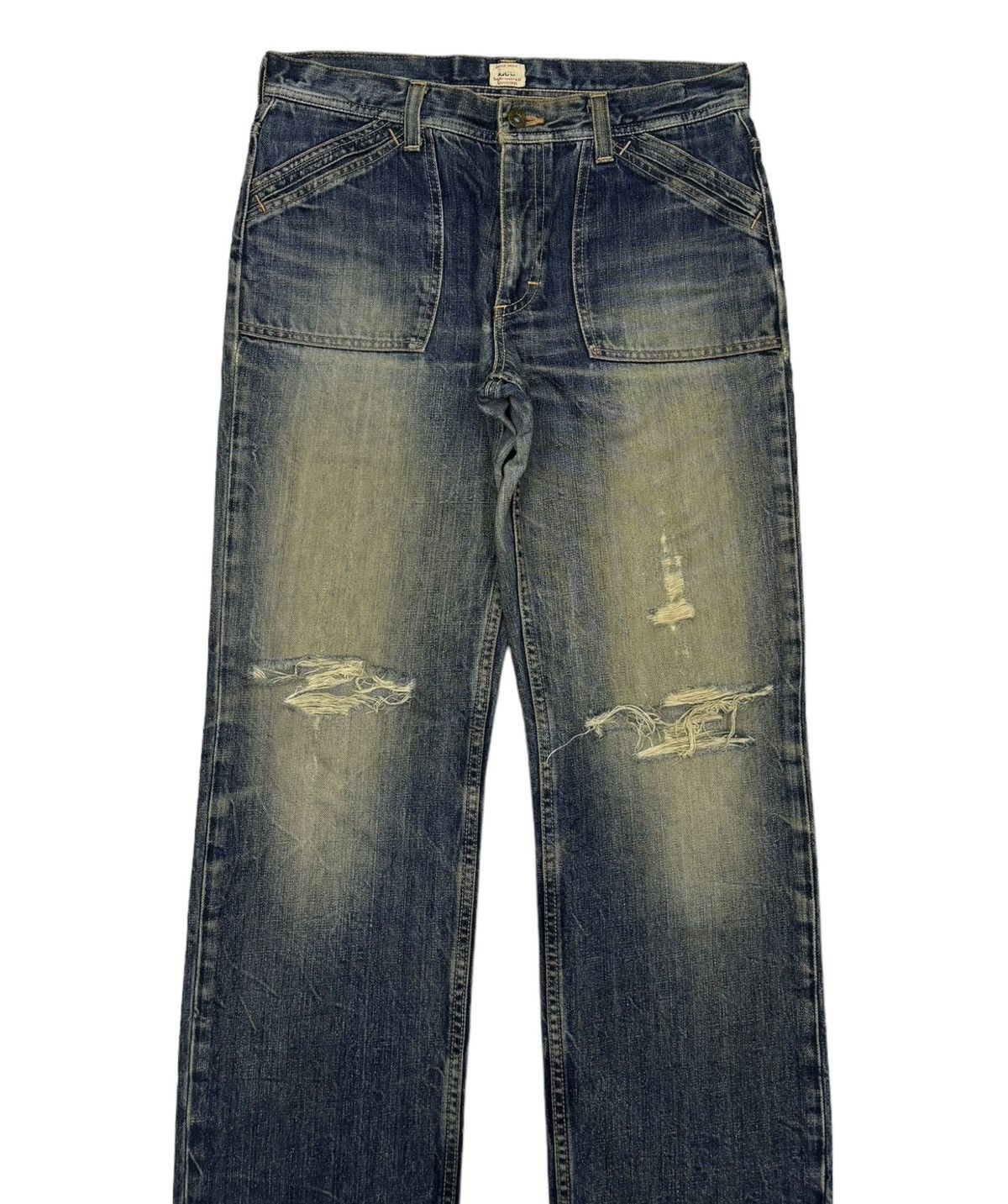 Lee VINTAGE LEE UNION MADE X ABAHOUSE MUD WASH DISTRESSED DENIM Size US 32 / EU 48 - 3 Thumbnail