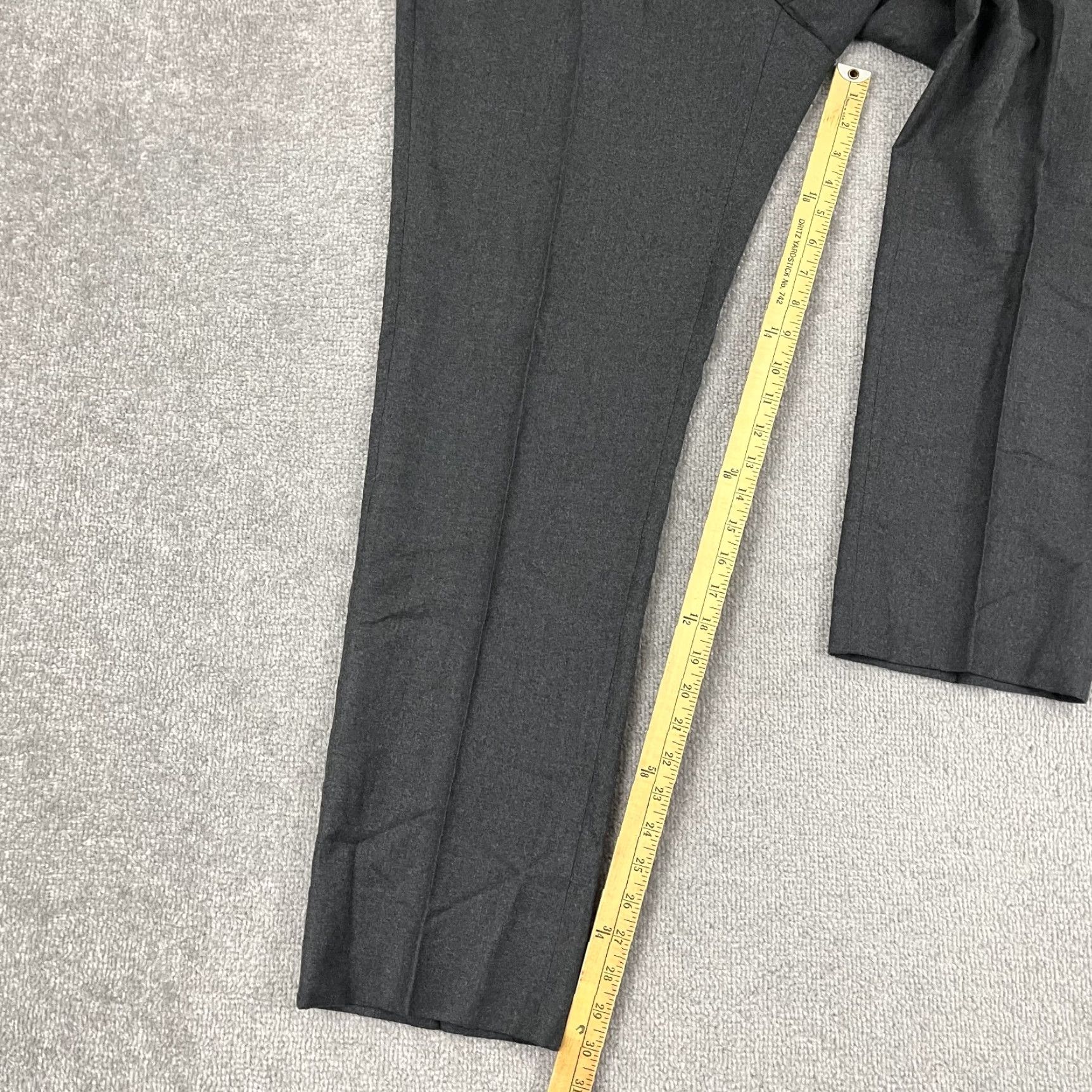 Incotex Incotex Dress Pants Mens 36 x 30 Gray Wool Straight Regular 130s Slim Pleated Trousers Mens Size US 36 / EU 52 - 7 Thumbnail
