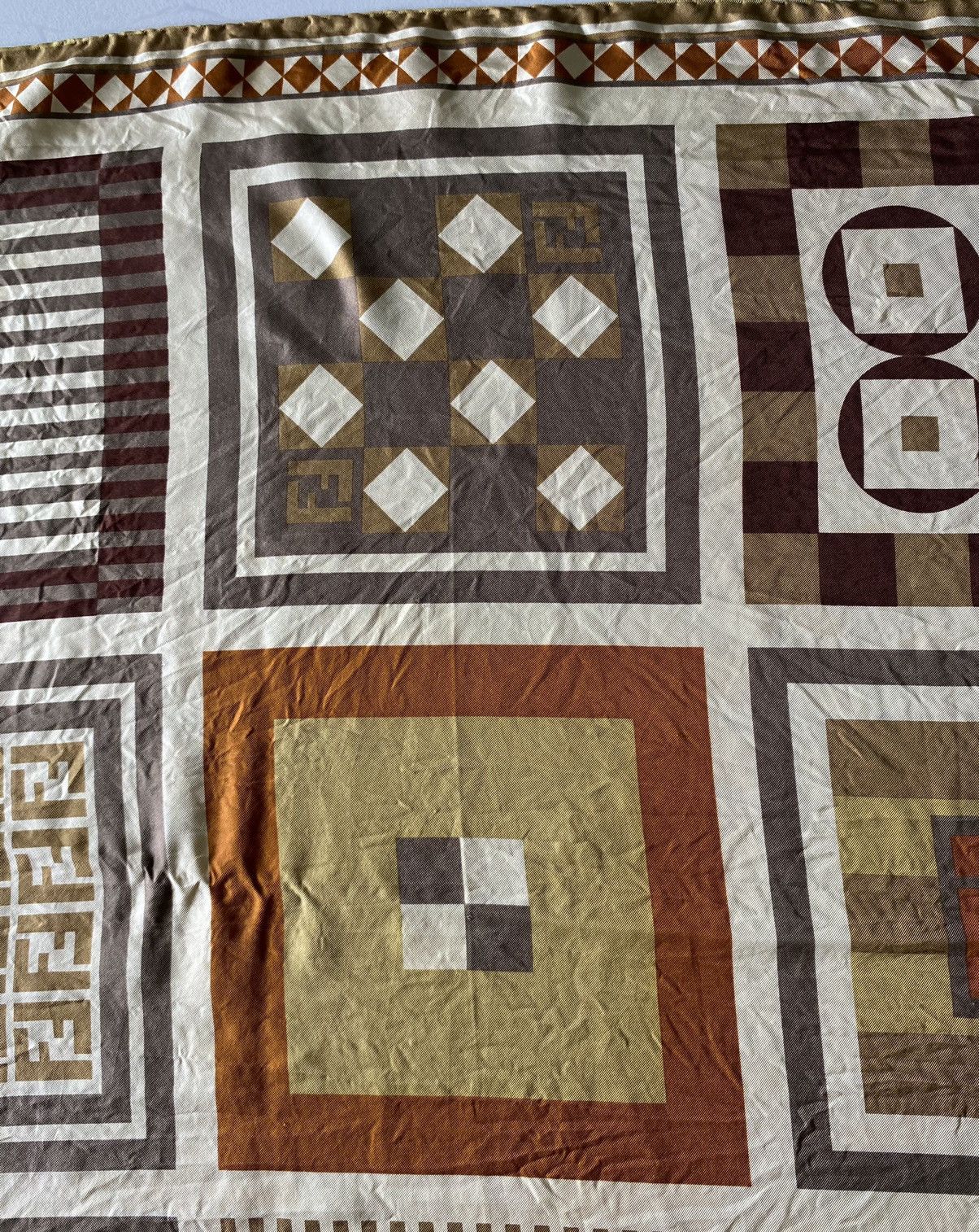 Fendi Fendi Multi Logo Silk Handkerchief/ Neckerchief/ Bandana Size ONE SIZE - 6 Thumbnail