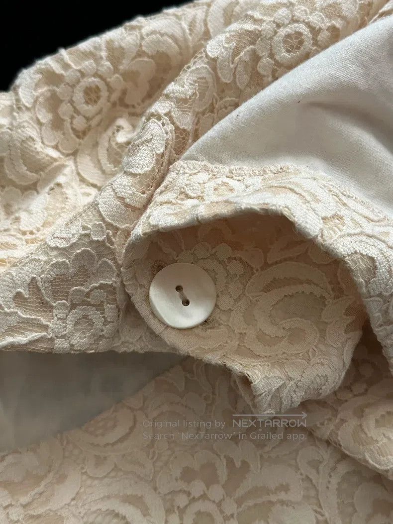 Comme des Garcons Comme Des Garcons size S Half-skirt cream lace one-piece a Size 23" - 9 Thumbnail