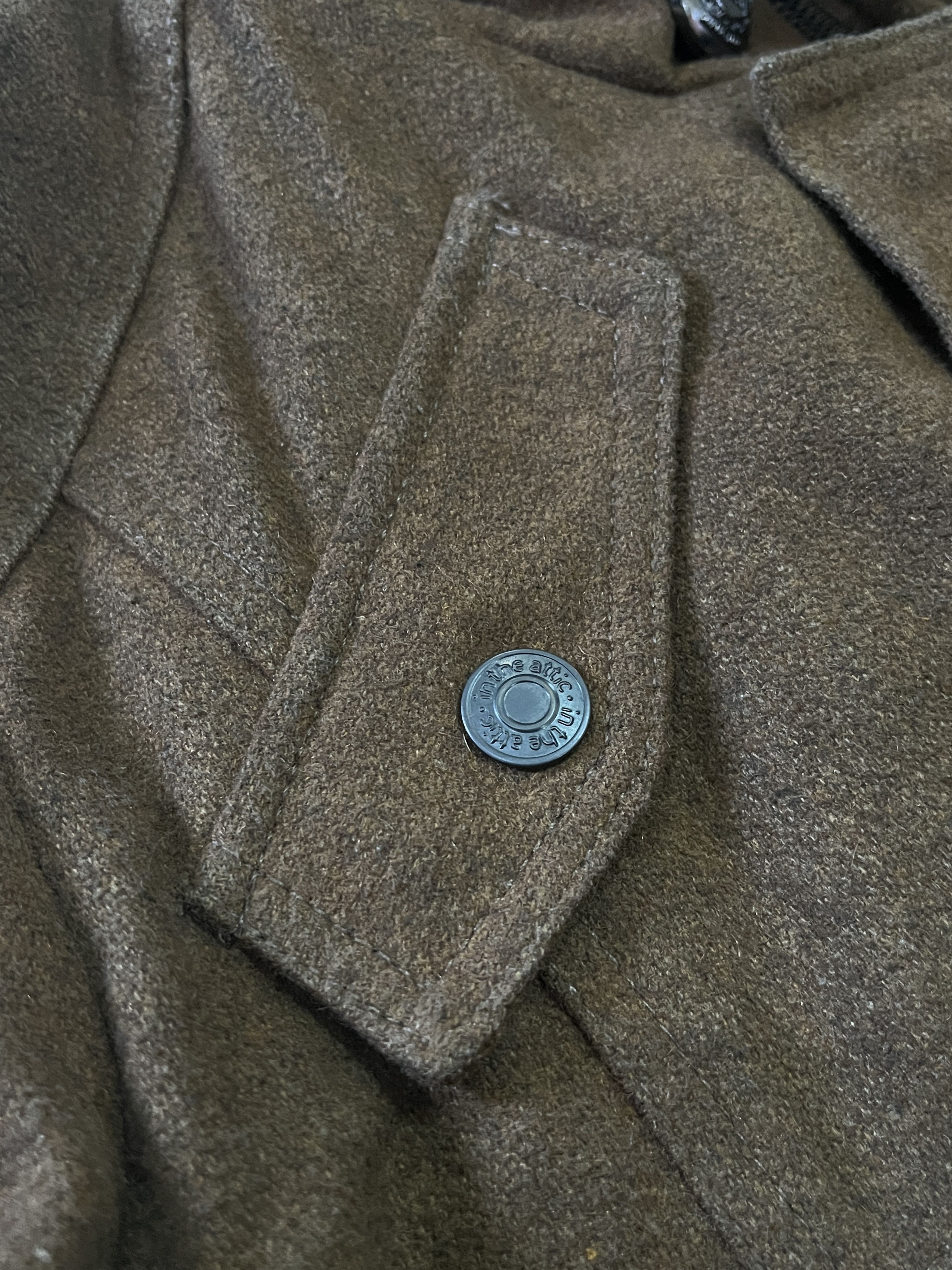 In The Attic In The Attic Brown Utility Military Style Wool Jacket Size US L / EU 52-54 / 3 - 9 Thumbnail