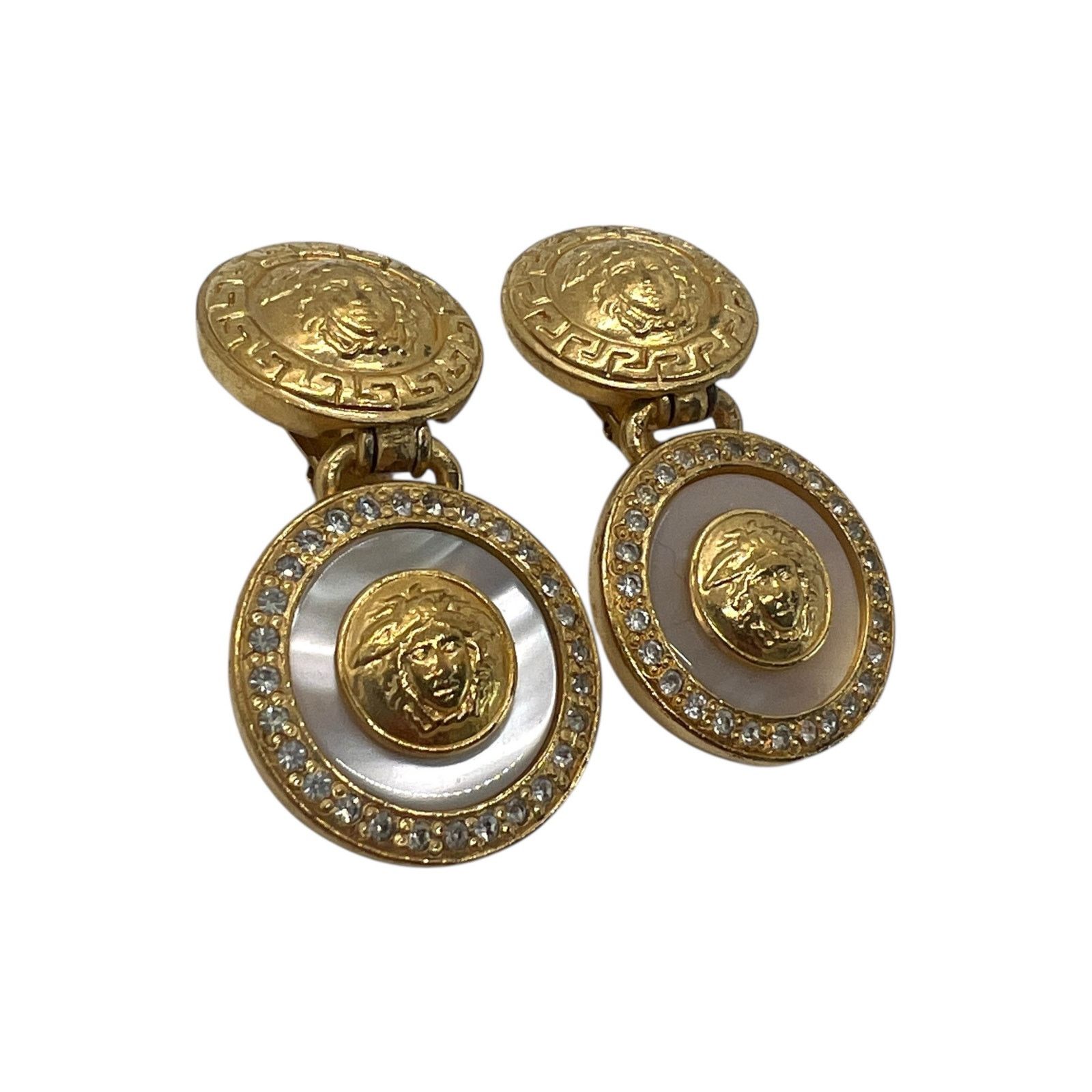 Versace Versace Vintage Medusa Rhinestone Earrings Size ONE SIZE - 6 Thumbnail
