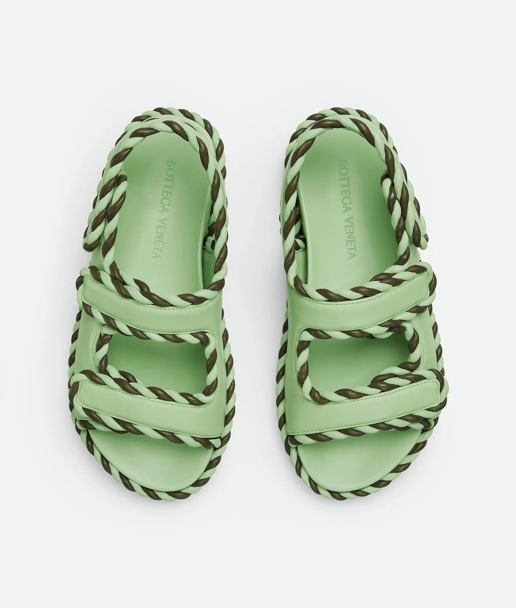 Bottega Veneta o1n1vont1125 Jack Flat Sandals in Mint Green Size US 6 / IT 36 - 3 Thumbnail