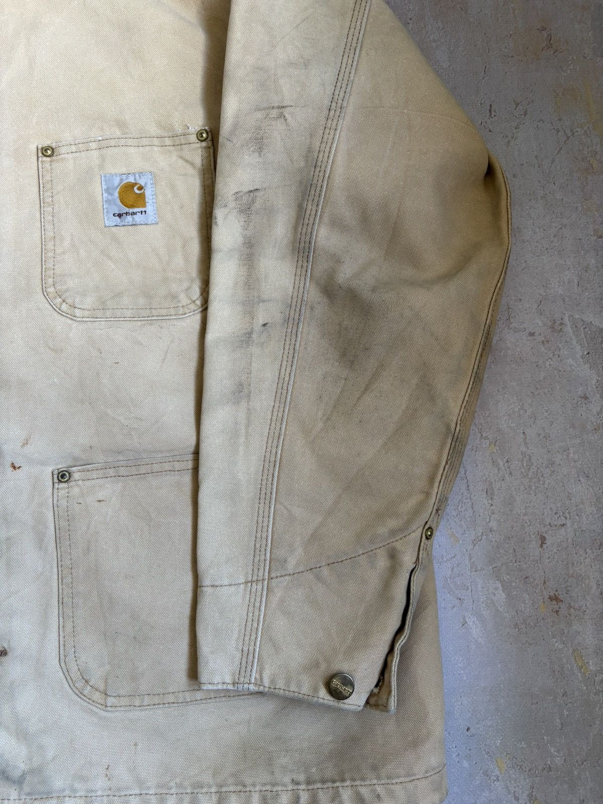 Carhartt Vintage faded Carhartt Work Jacket Size US L / EU 52-54 / 3 - 3 Thumbnail