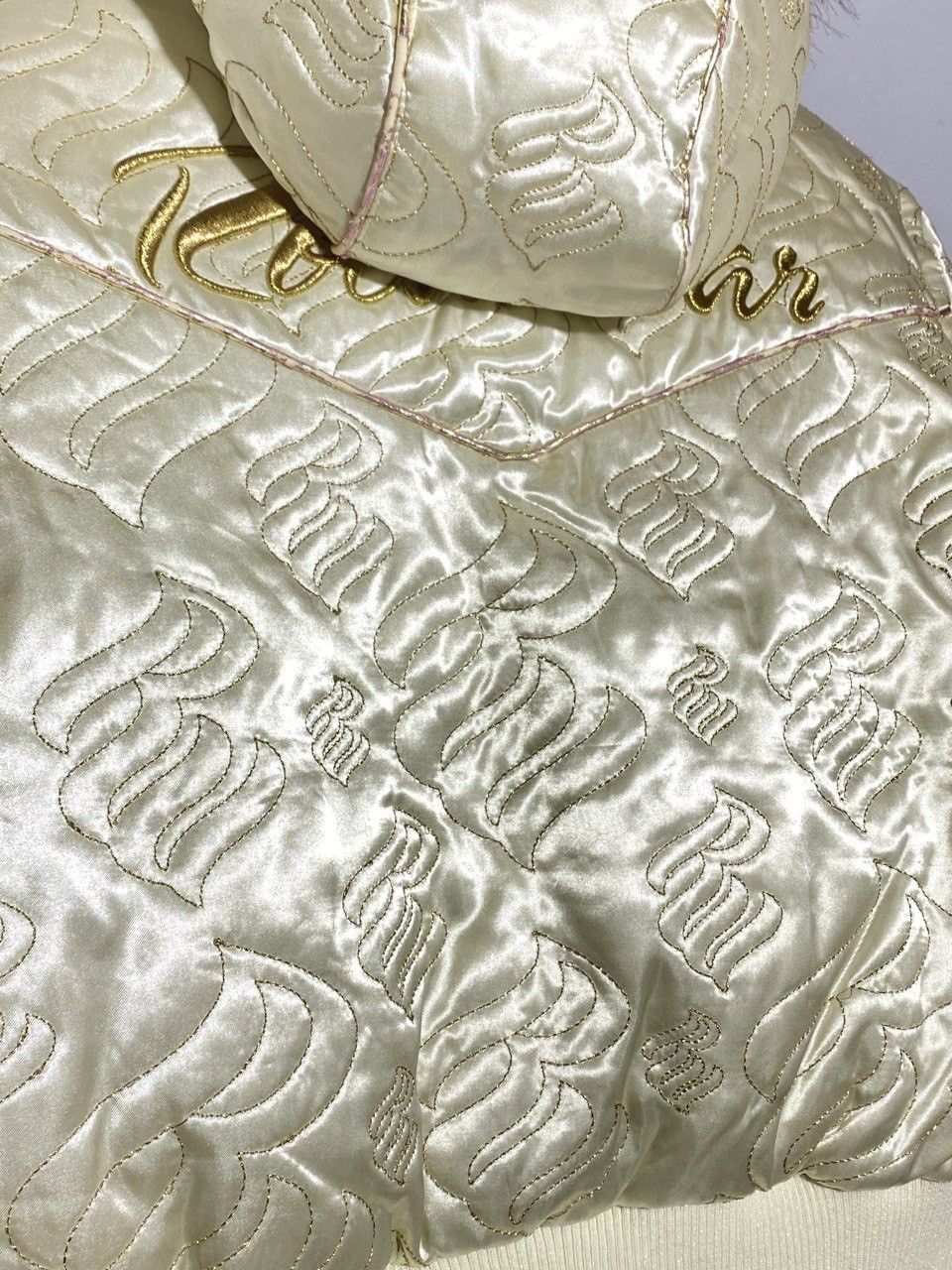 Rocawear Vintage Y2K Rocawear Jacket Embroidered Cream Down Faux Fur Size L / US 10 / IT 46 - 23 Thumbnail