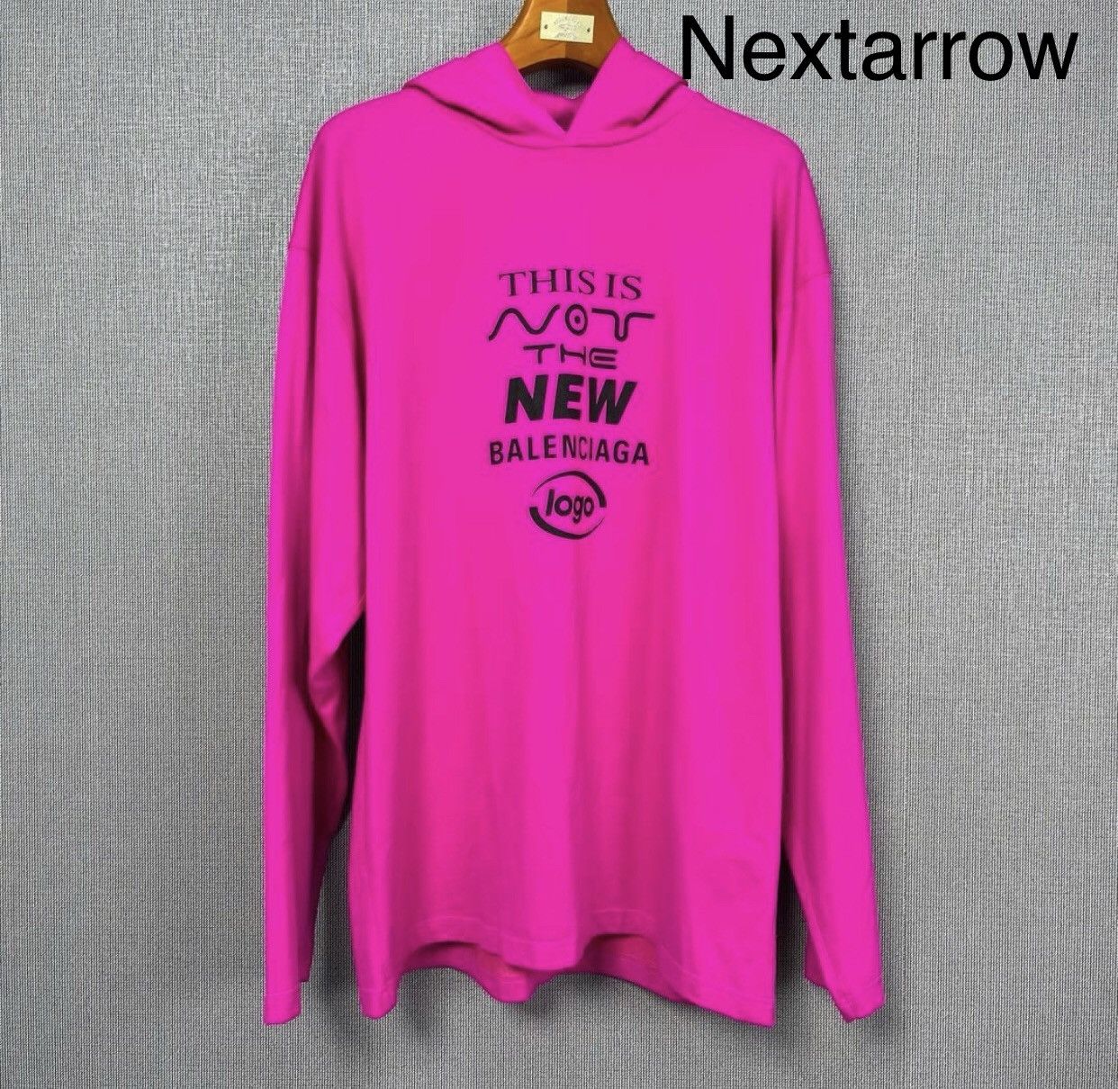 Balenciaga 22FW printed long sleeved thin hoodie