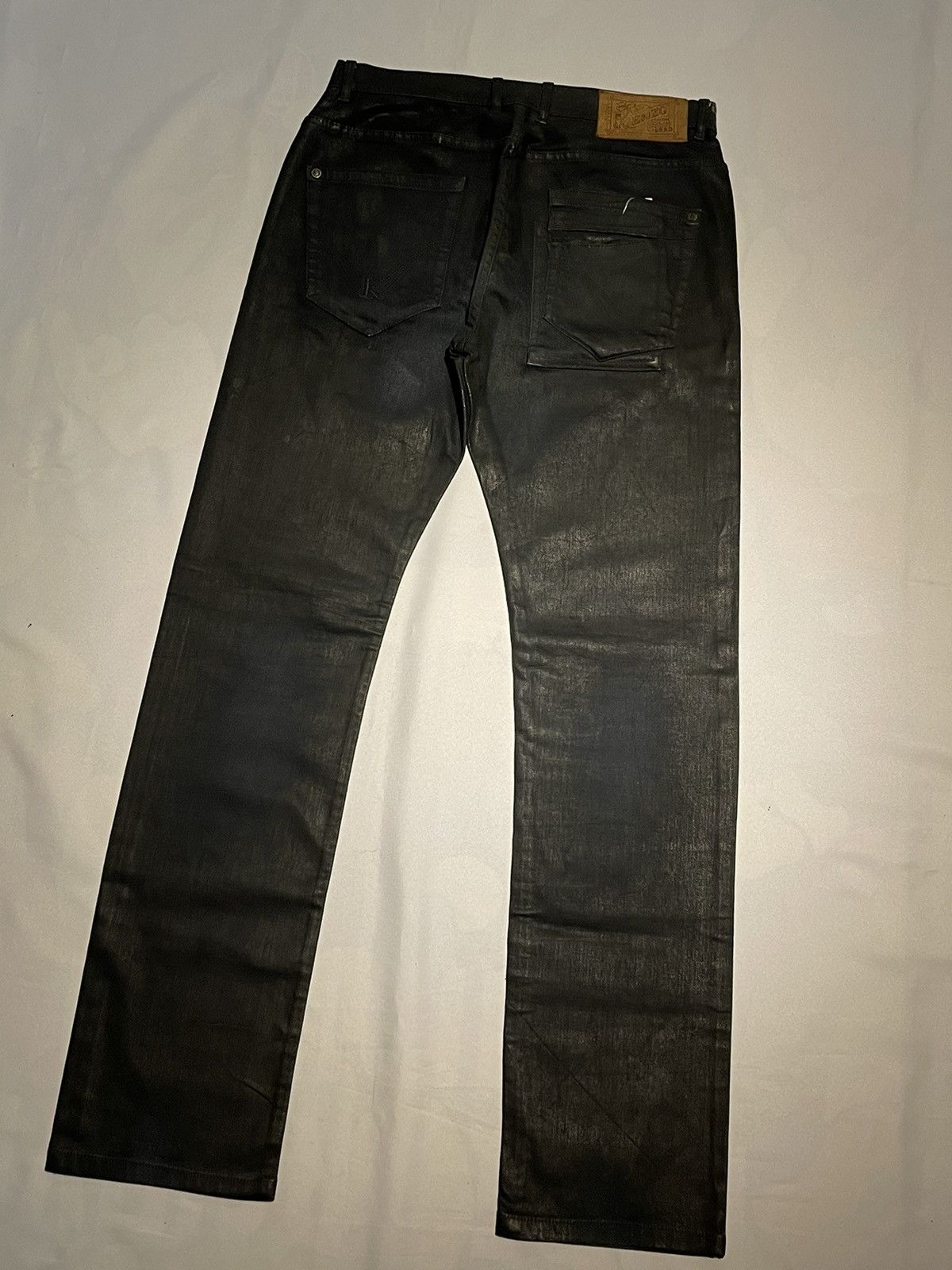 Designer × Kenzo × Vintage Vintage KENZO JEANS Denim Distressed Super Black Size US 32 / EU 48 - 4 Thumbnail