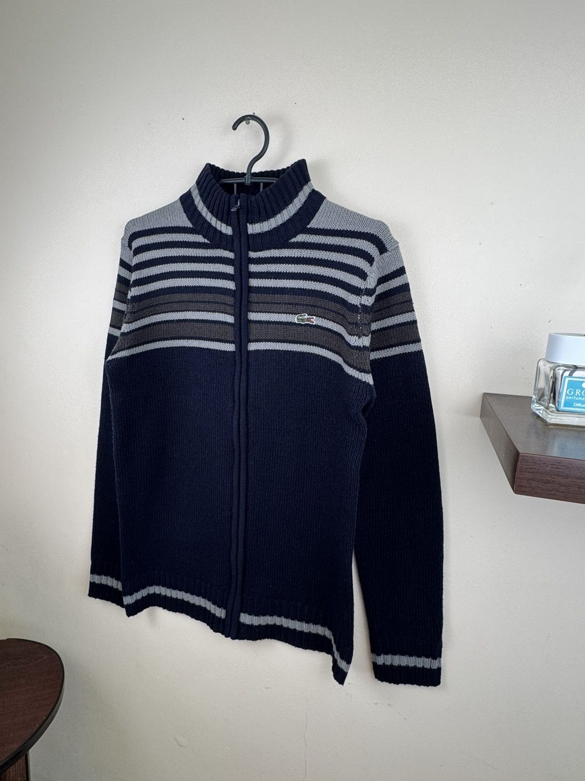Lacoste Vintage Lacoste Knitwear Sweater S Striped Blu Gray Casual Size US S / EU 44-46 / 1 - 5 Thumbnail