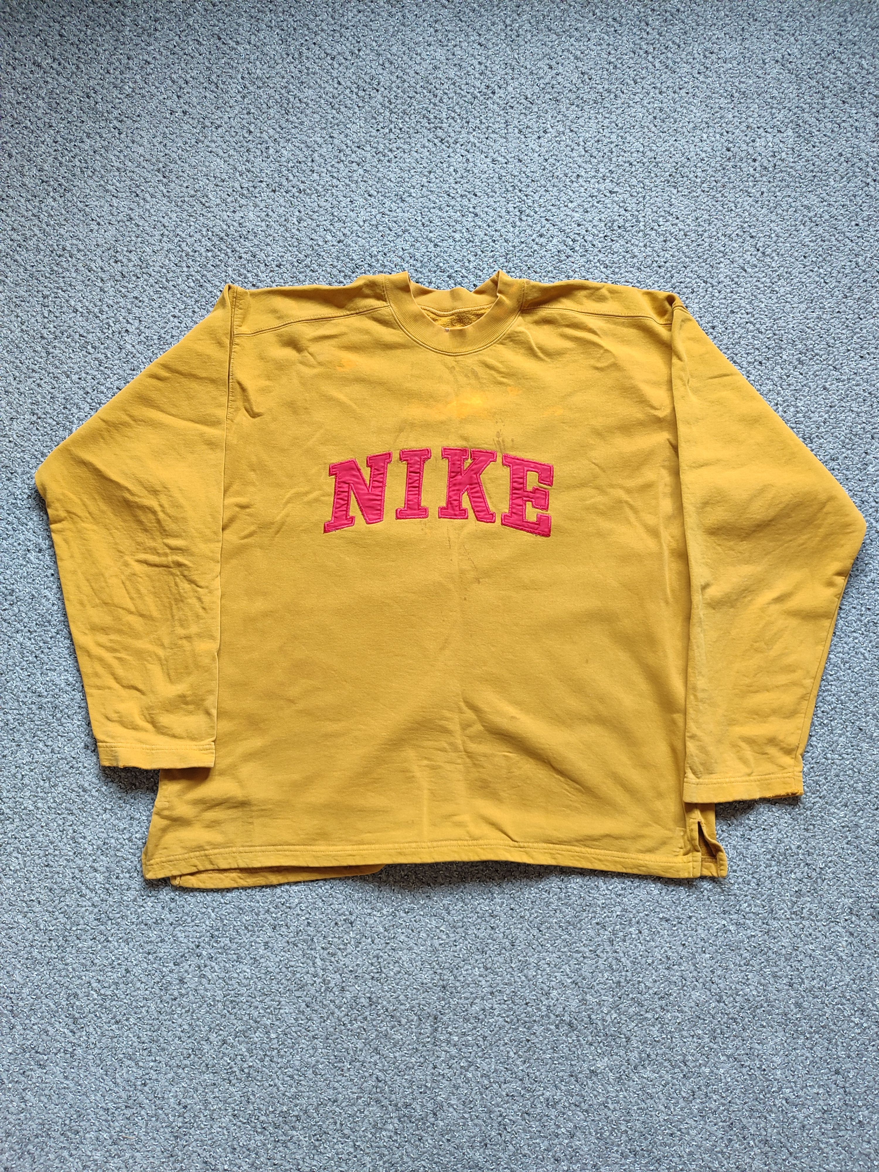 Nike × Nike ACG × Vintage Vintage 90s Nike Sweatshirt Swoosh Nike Distressed Sweater Size US L / EU 52-54 / 3 - 1 Thumbnail