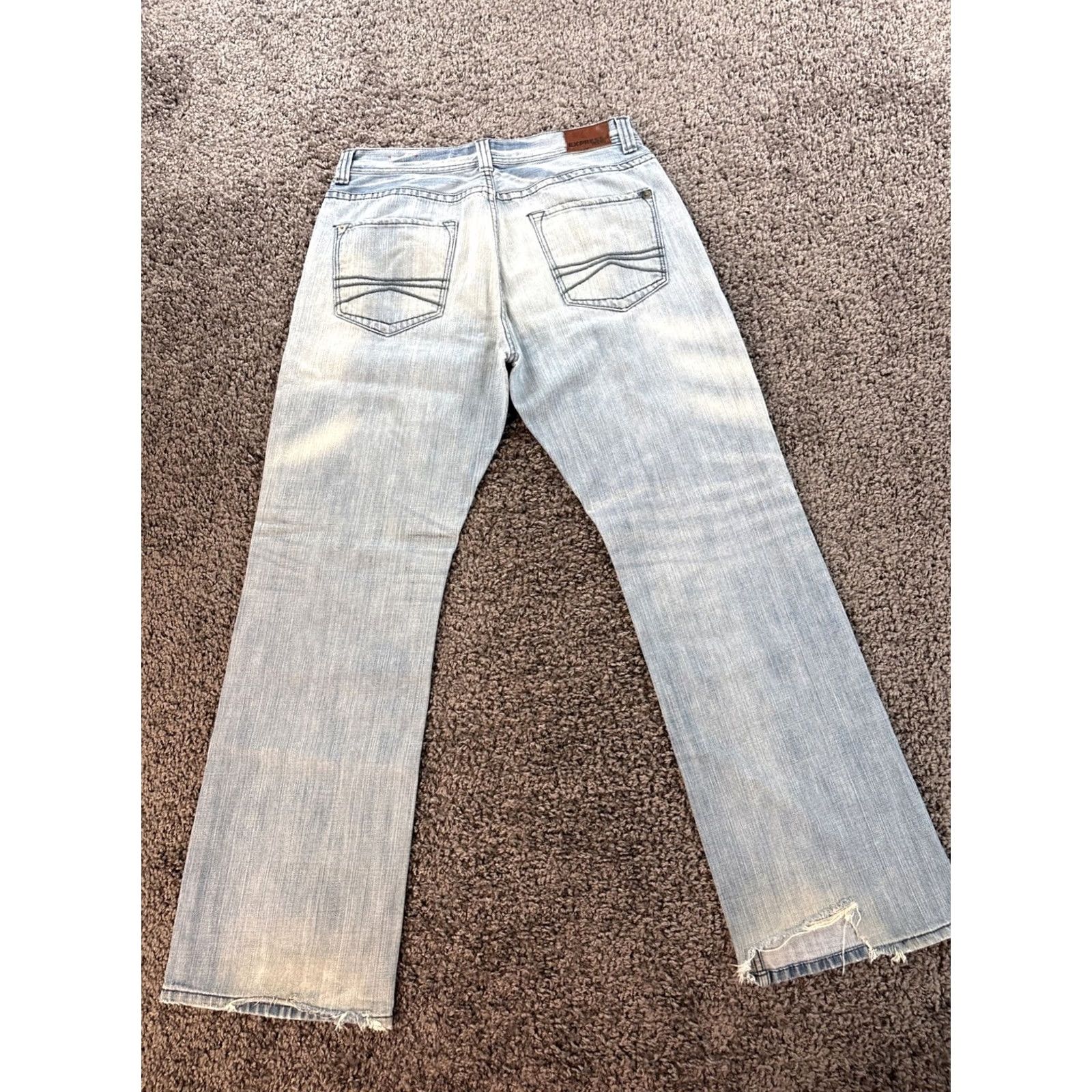 Express Express Jeans Blake Loose Low Rise Bootcut Jeans 34x32 Blue Mens Regular Vintage VTG Distressed Retro Streetwear Jeans Size US 34 / EU 50 - 6 Thumbnail