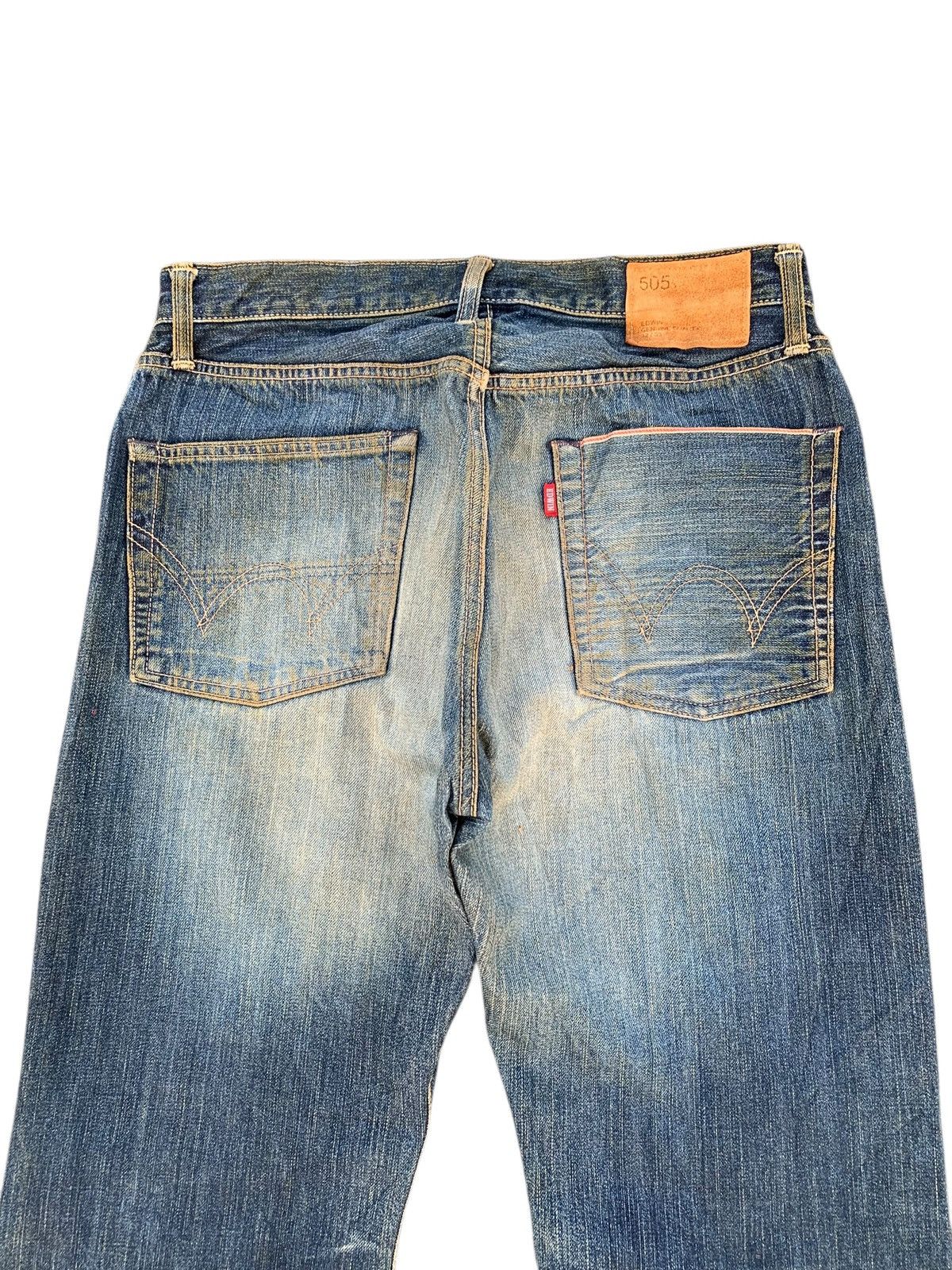 Edwin VINTAGE EDWIN SELVEDGE 505s JAPANESE DISTRESSED DENIM Size US 32 / EU 48 - 8 Thumbnail