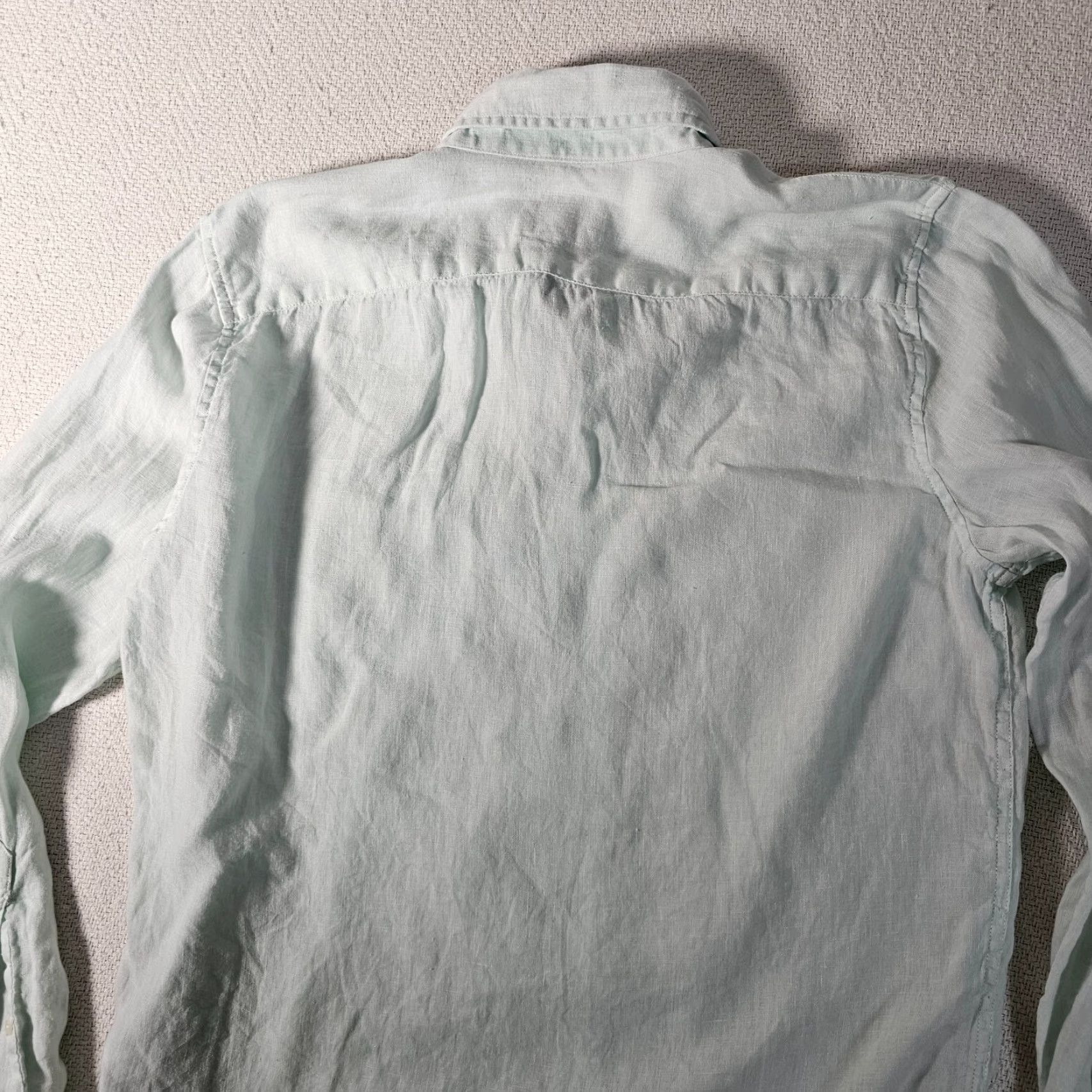 Abercrombie & Fitch Abercrombie & Fitch Button-Up Shirt Men M Green Long Sleeve Linen Adults Size US M / EU 48-50 / 2 - 8 Thumbnail