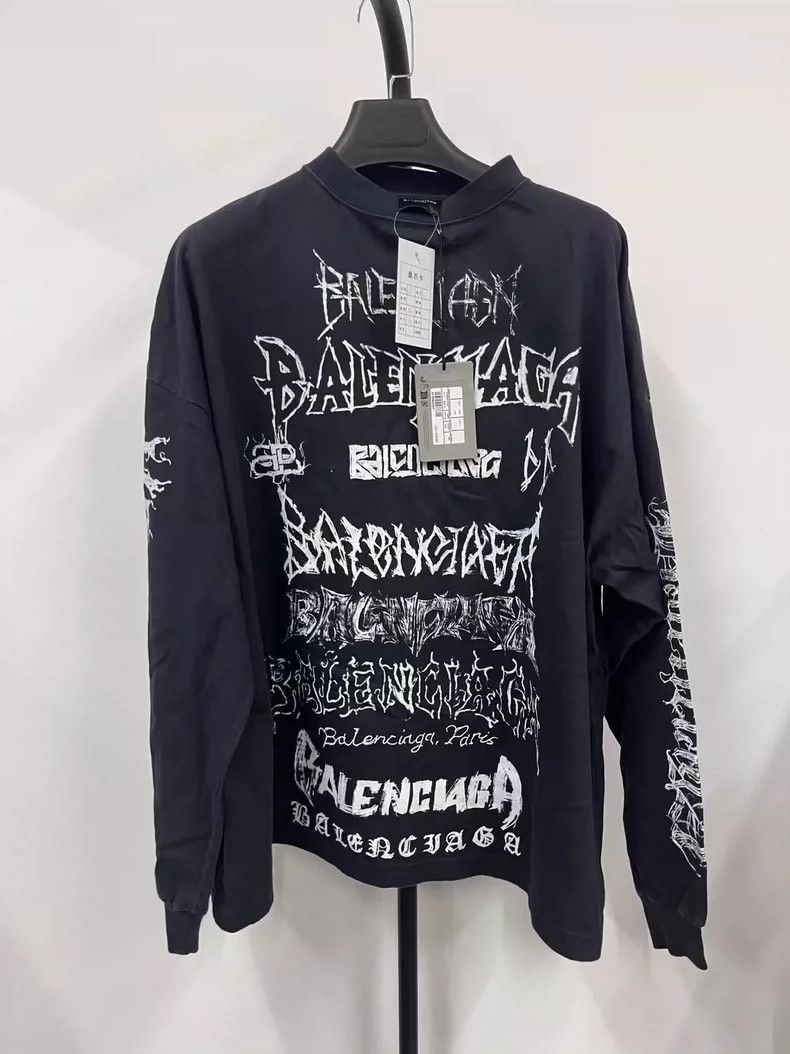 Balenciaga New Year Collection Letter Print Crew Neck Pull