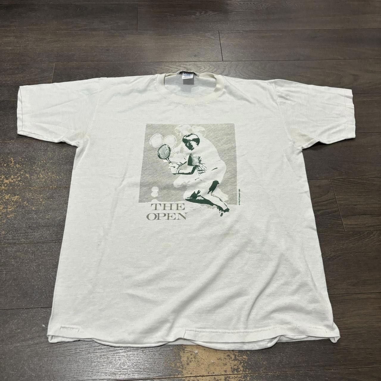 Designer vintage us open the open tennis t shirt 1985 Size US L / EU 52-54 / 3 - 3 Thumbnail