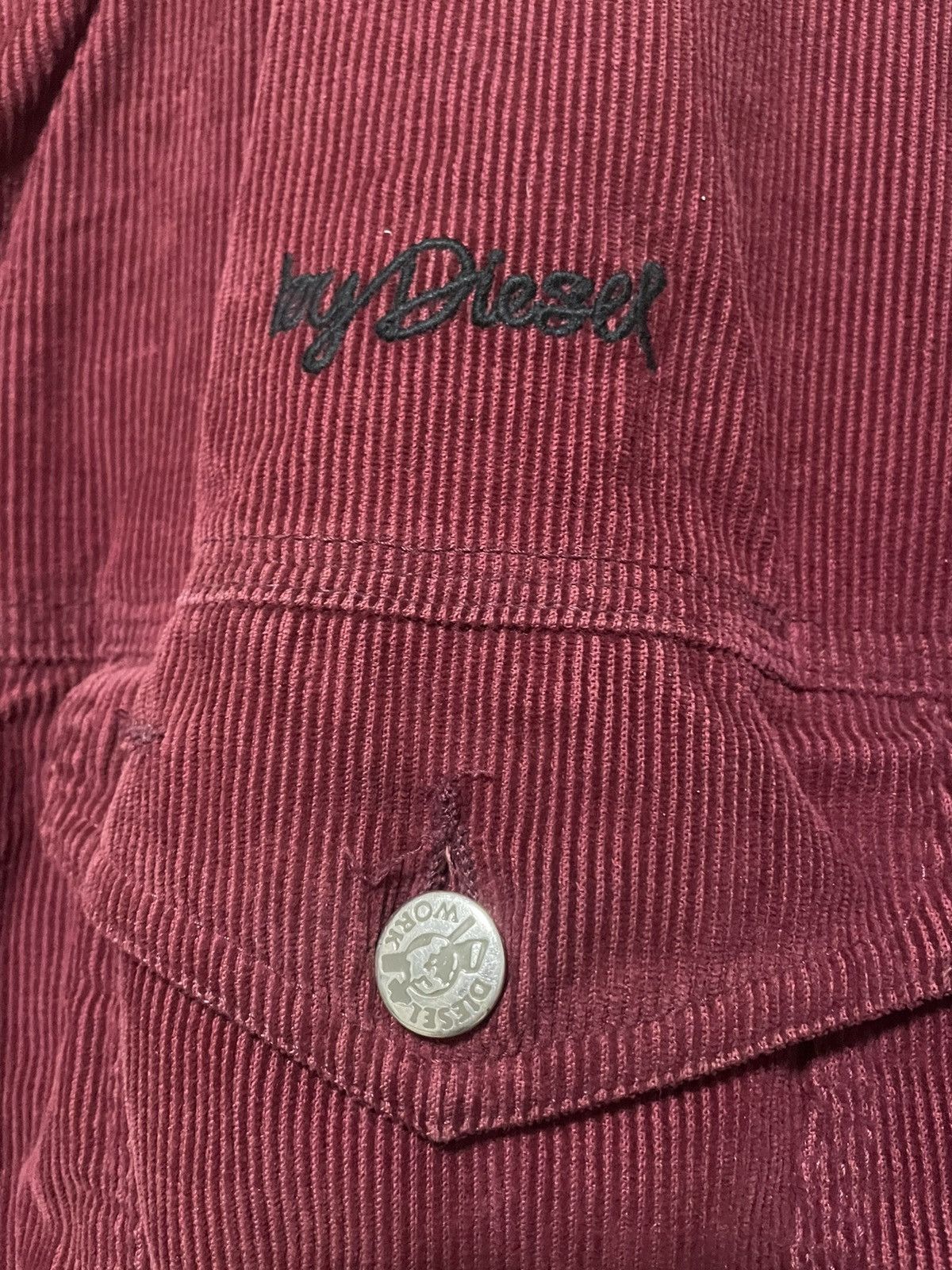 Diesel Vintage Rare Diesel Corduroy Distressed Jacket Velvet Size US L / EU 52-54 / 3 - 9 Thumbnail