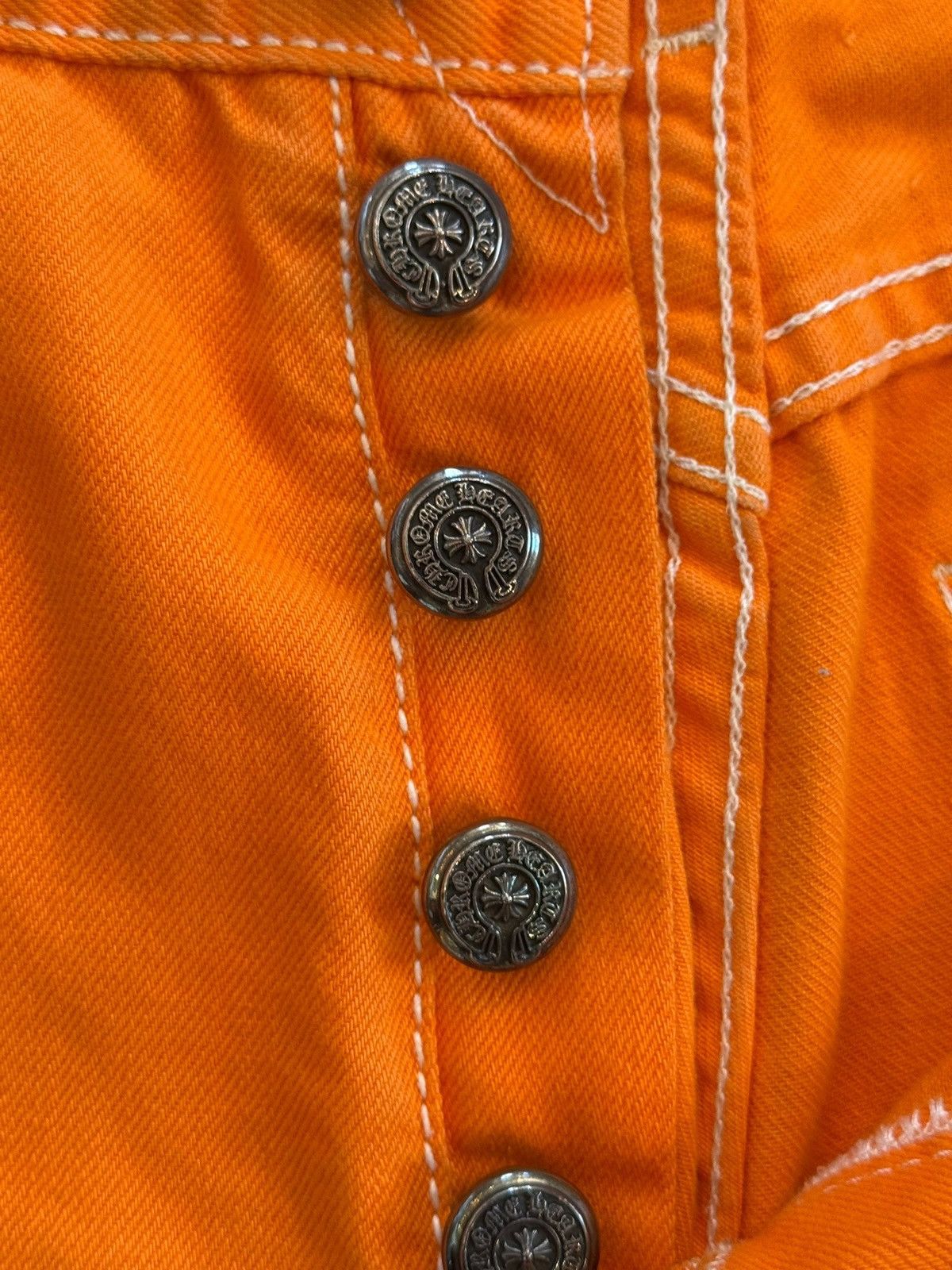 Chrome Hearts × Gallery Dept. Chrome Hearts OFF WHITE Flare Denim Size US 33 - 7 Thumbnail