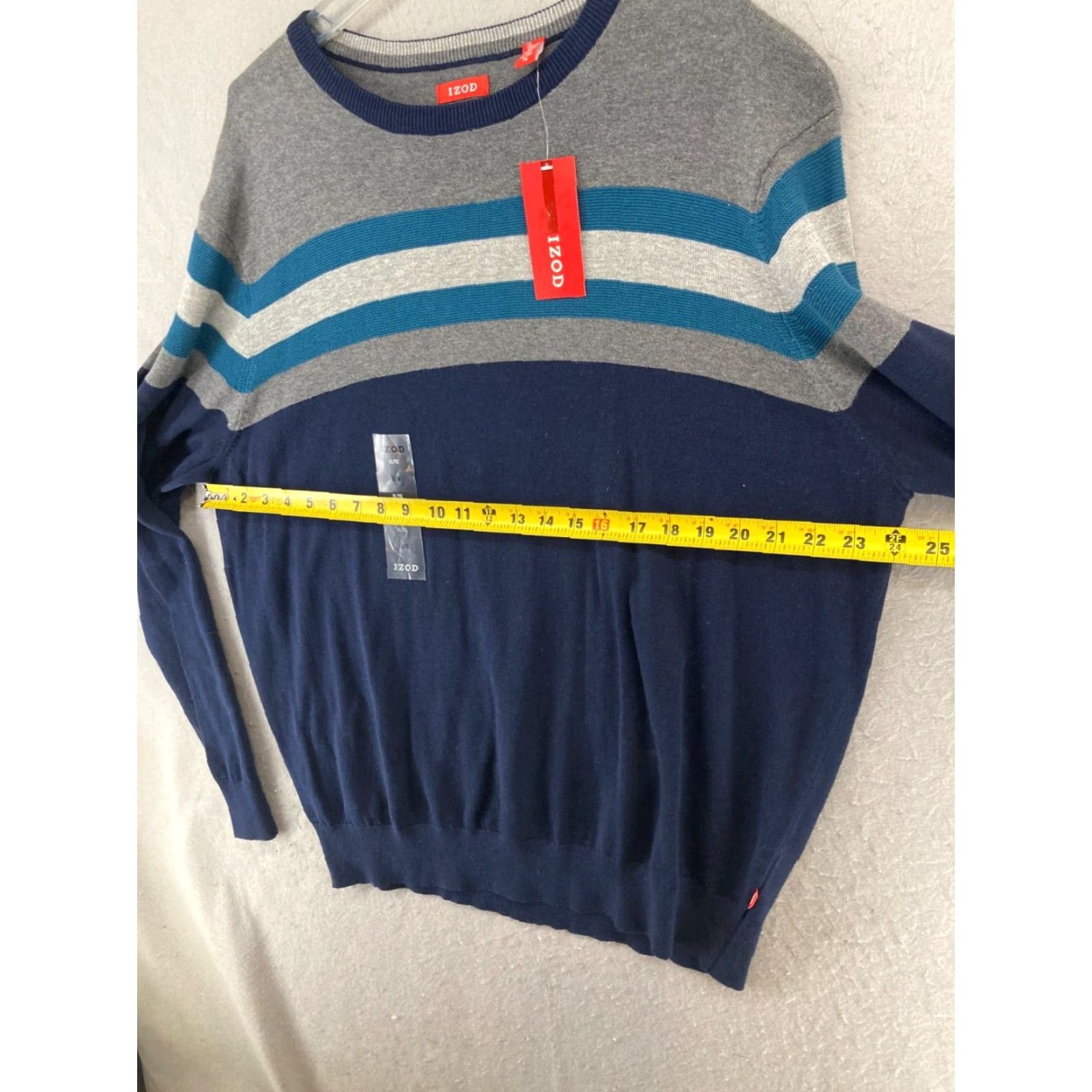 Izod VINTAGE IZOD Mens Sweater XL Crew Neck Pullover 100% Cotton Gray Preppy Casual Fall Winter Size US XL / EU 56 / 4 - 2 Thumbnail