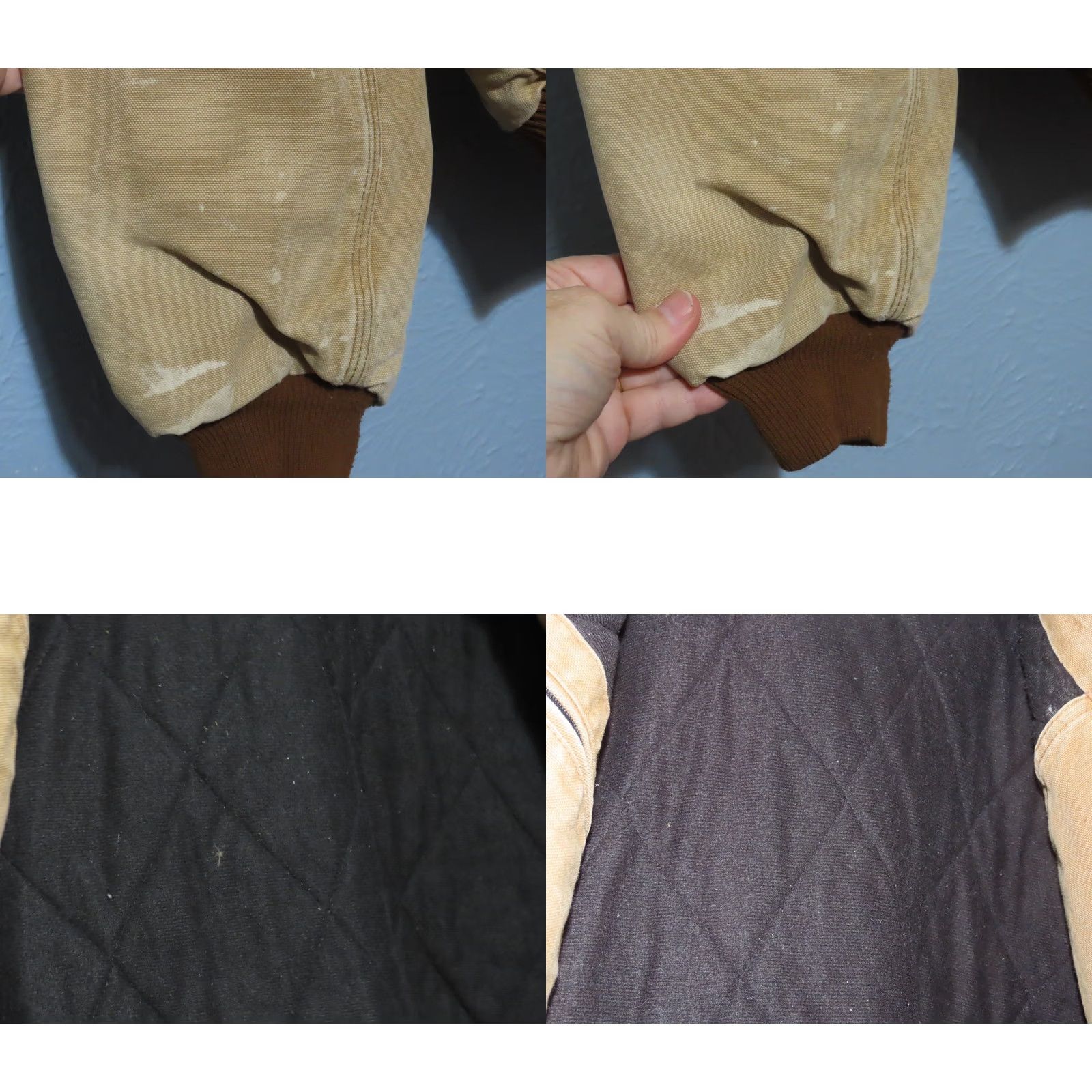 Carhartt Vintage Carhartt J140 Faded Distressed Stained Hooded Active Jacket XL Tan Size US XL / EU 56 / 4 - 11 Thumbnail