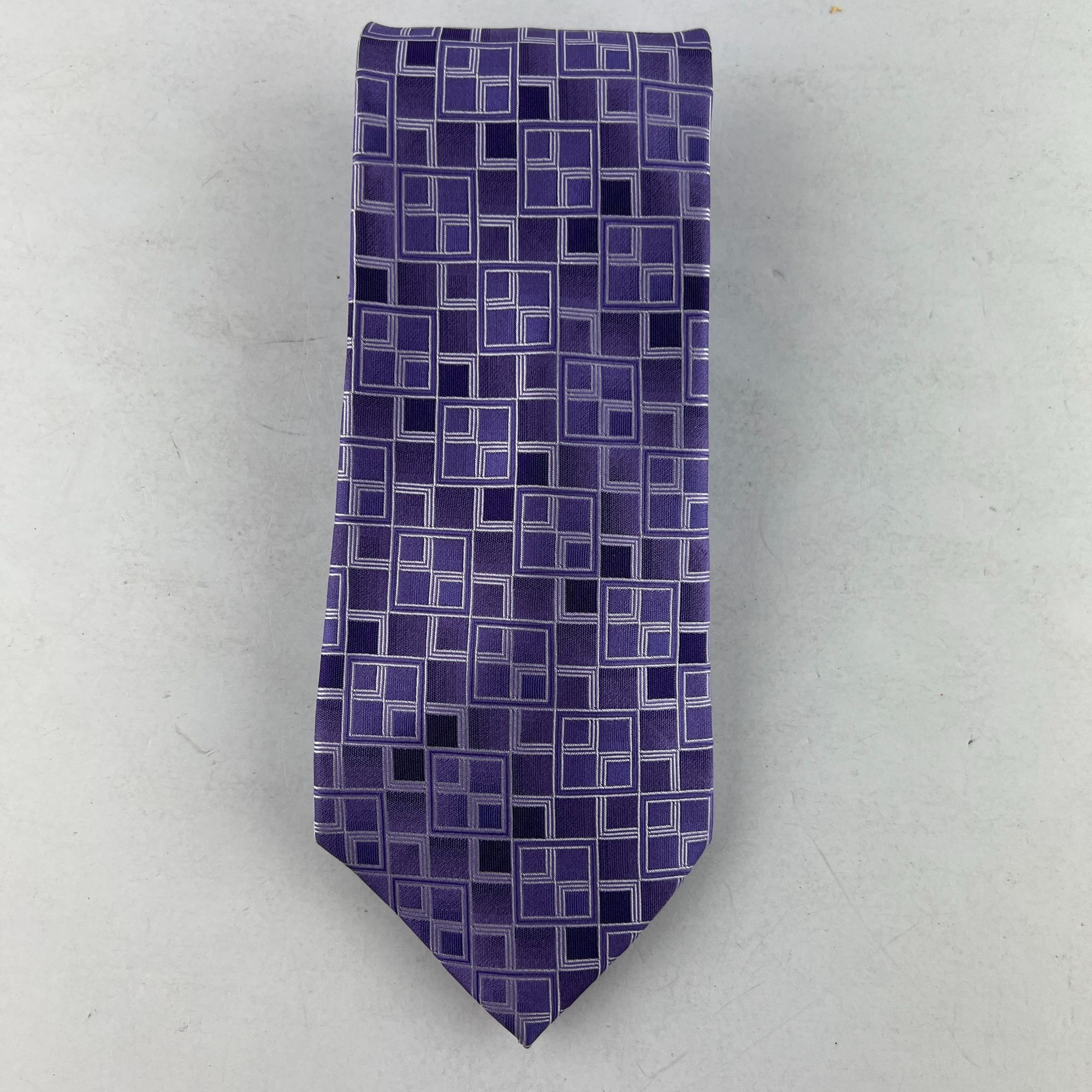 Other StateMents Purple Squares Necktie Tie Silk Size ONE SIZE - 2 Thumbnail