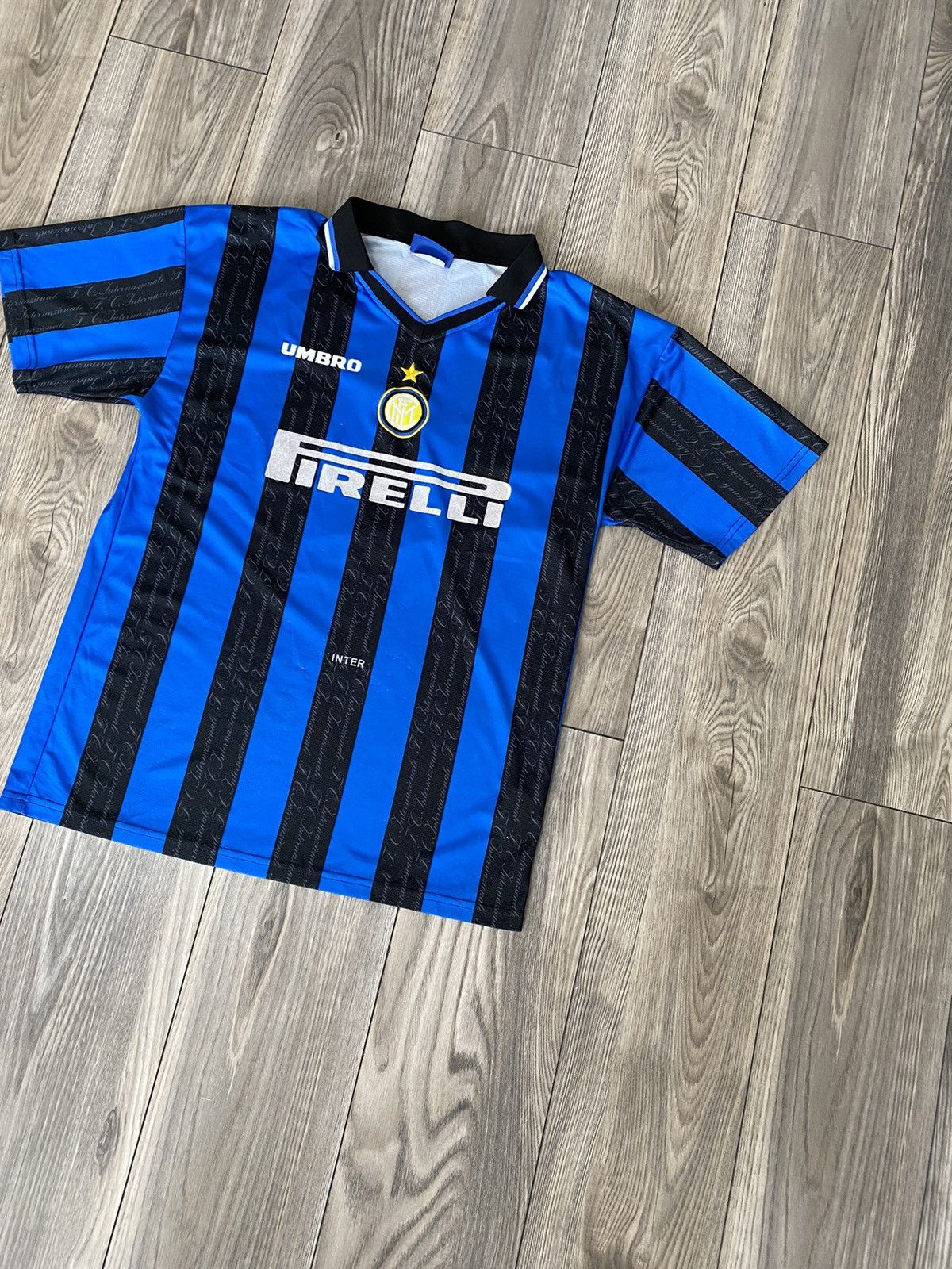 Umbro Vintage Umbro Inter Football Jersey Pirelli 1996/1997 Size US XXL / EU 58 / 5 - 3 Thumbnail