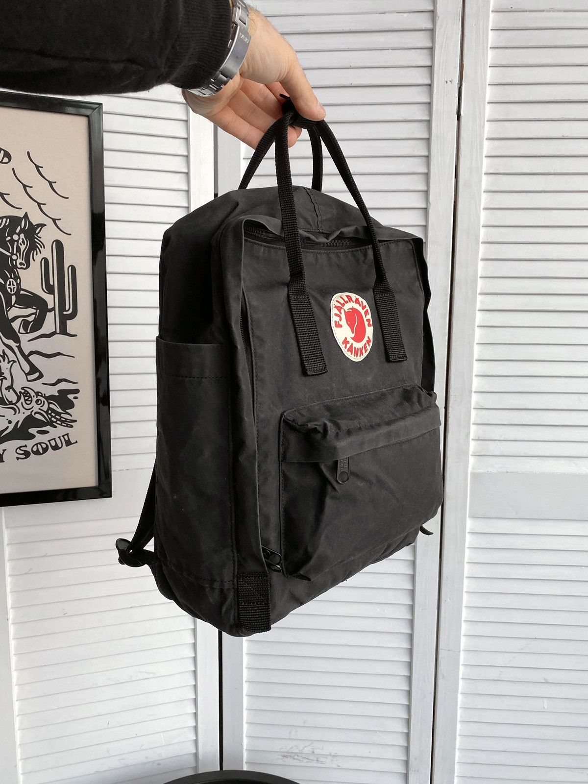 Fjallraven Fjallraven Kanken Backpack Bag Graphite Black G1000 Wax Size ONE SIZE - 8 Thumbnail