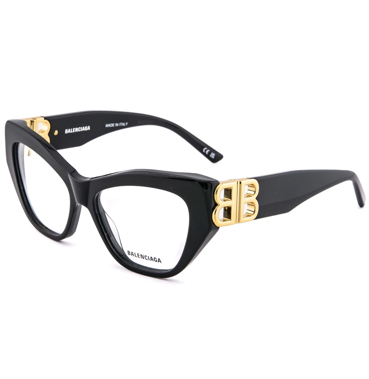 Balenciaga BALENCIAGA BB0312O 0312 Black Logo Unisex Eyeglasses 001 Size ONE SIZE - 4 Thumbnail