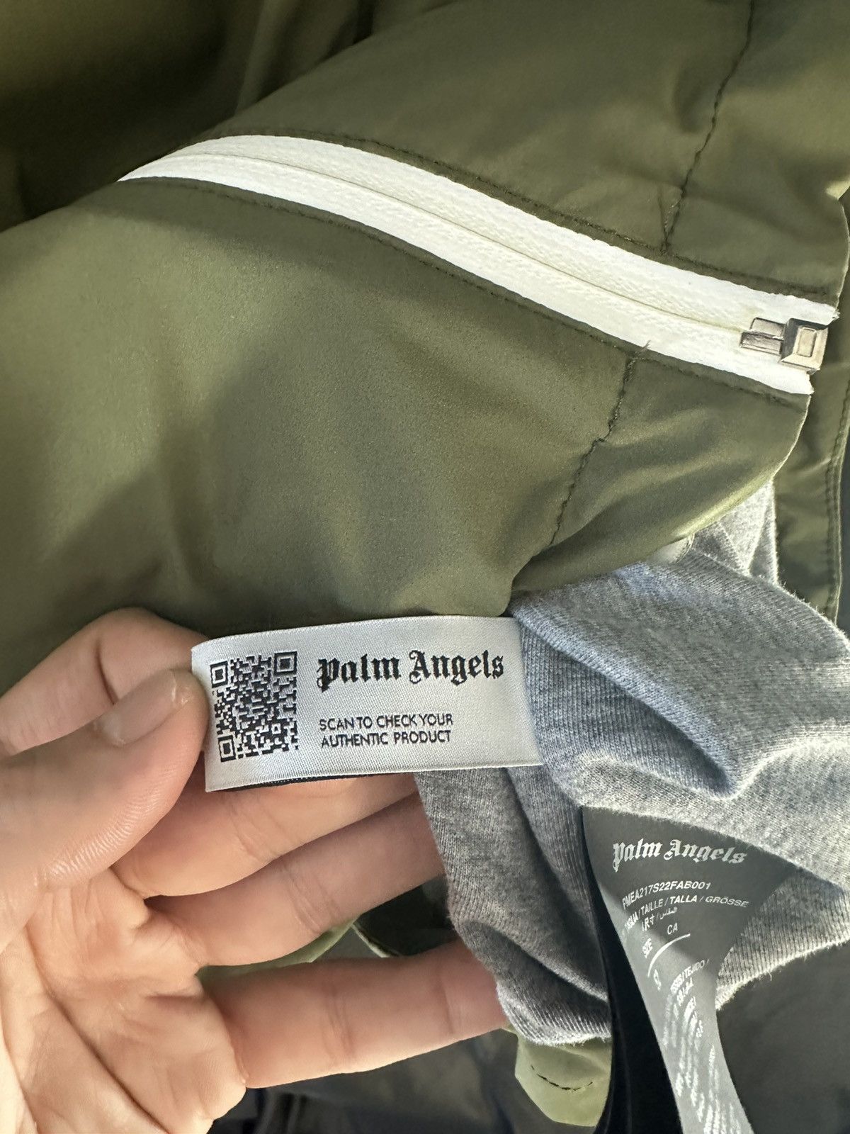 Palm Angels Palm Angels Vest Khaki Green Logo Stripe Sport DS Size US L / EU 52-54 / 3 - 3 Thumbnail