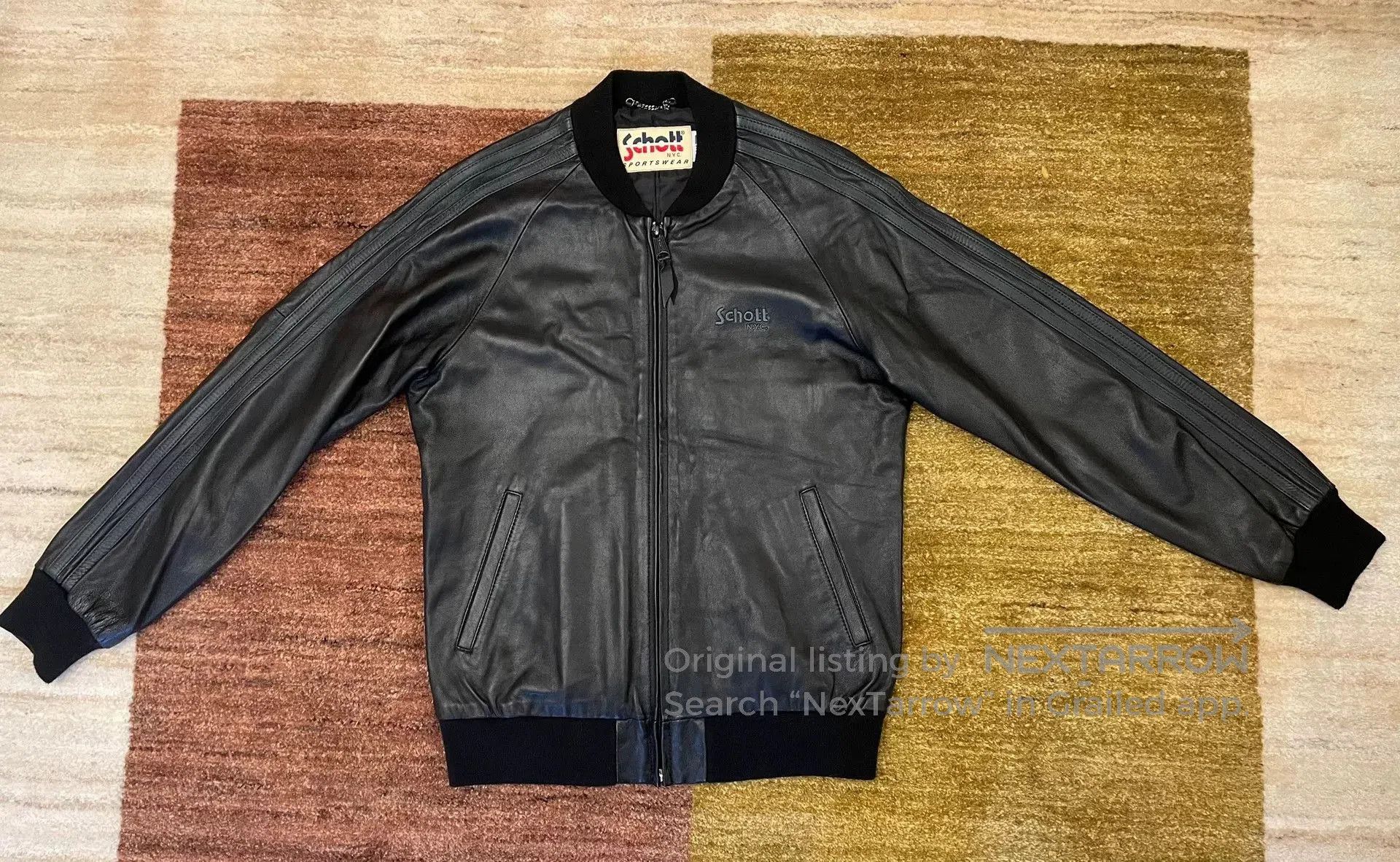 Schott Schott NYC Lambskin Baseball Jacket. Size US L / EU 52-54 / 3 - 1 Thumbnail