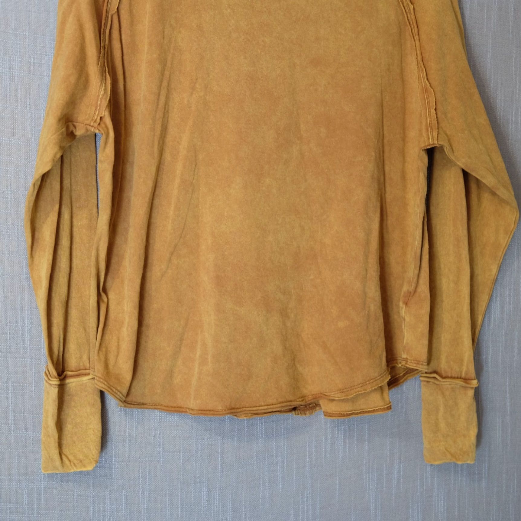 Vintage Nwot! Zenana Oversized Top Acid Wash Brown Lightweight Thumbholes Women S #A16-6 Shirt Adult Small Golden Brown Casual 100% Cotton Womens Size S / US 4 / IT 40 - 3 Thumbnail