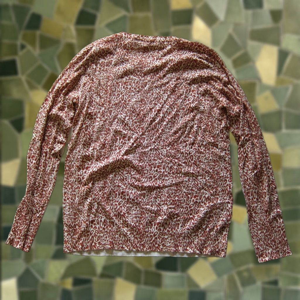 Ann Taylor VINTAGE Ann Taylor Loft Cotton Brown Leopard Lightweight Long Sleeve Pullover Sweater M Size M / US 6-8 / IT 42-44 - 1 Thumbnail