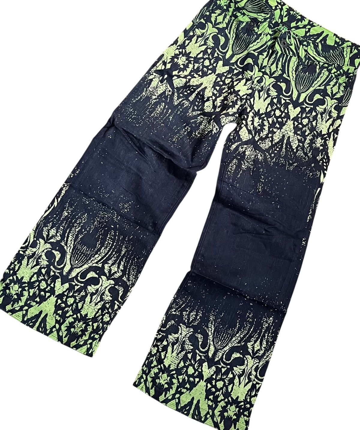 Issey Miyake Vintage issey miyake a.poc inside printed denim trousers Size US 28 / EU 44 - 2 Thumbnail