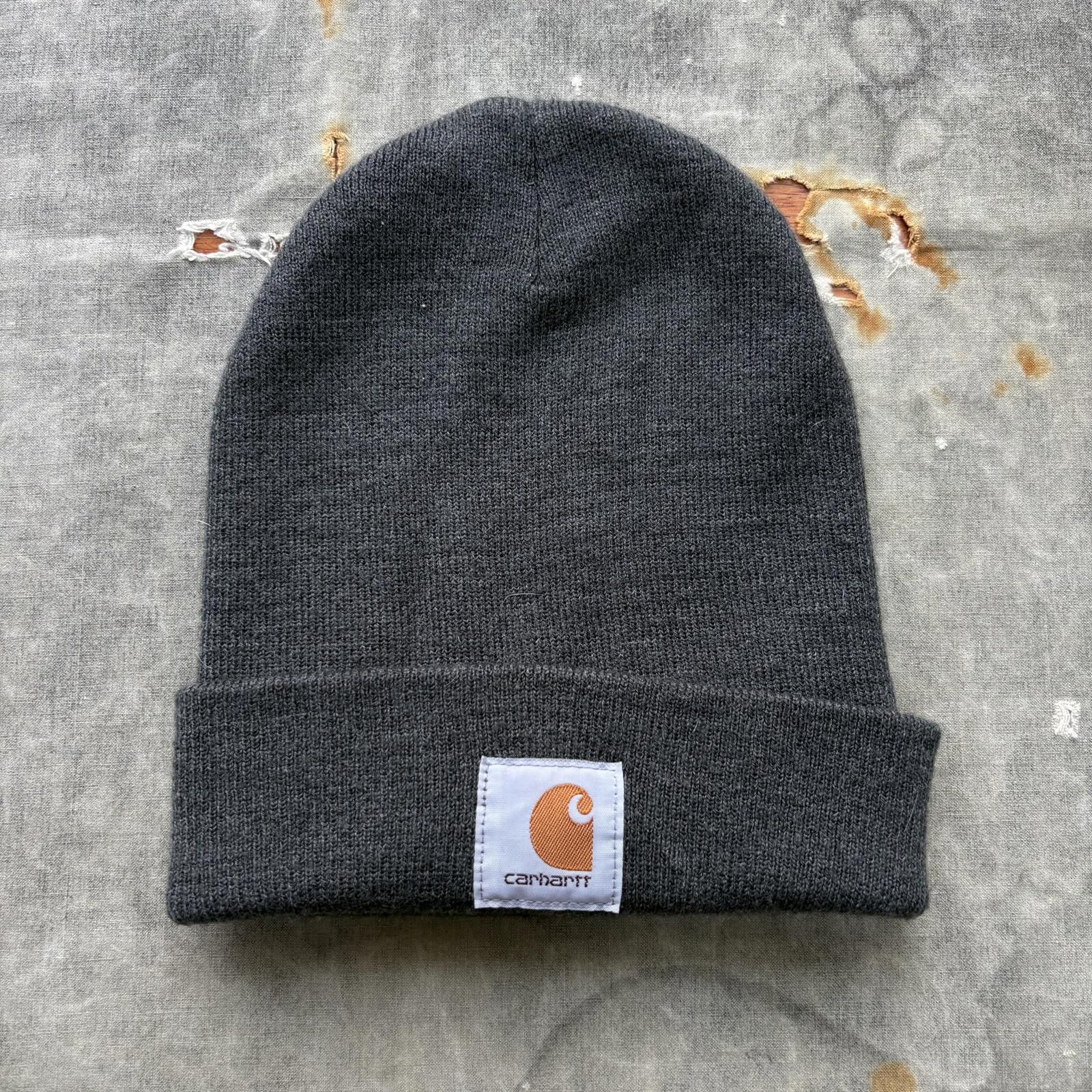 Carhartt Vintage Y2K Carhartt Gray Grunge Skater Outerwear Beanie Size ONE SIZE - 1 Thumbnail