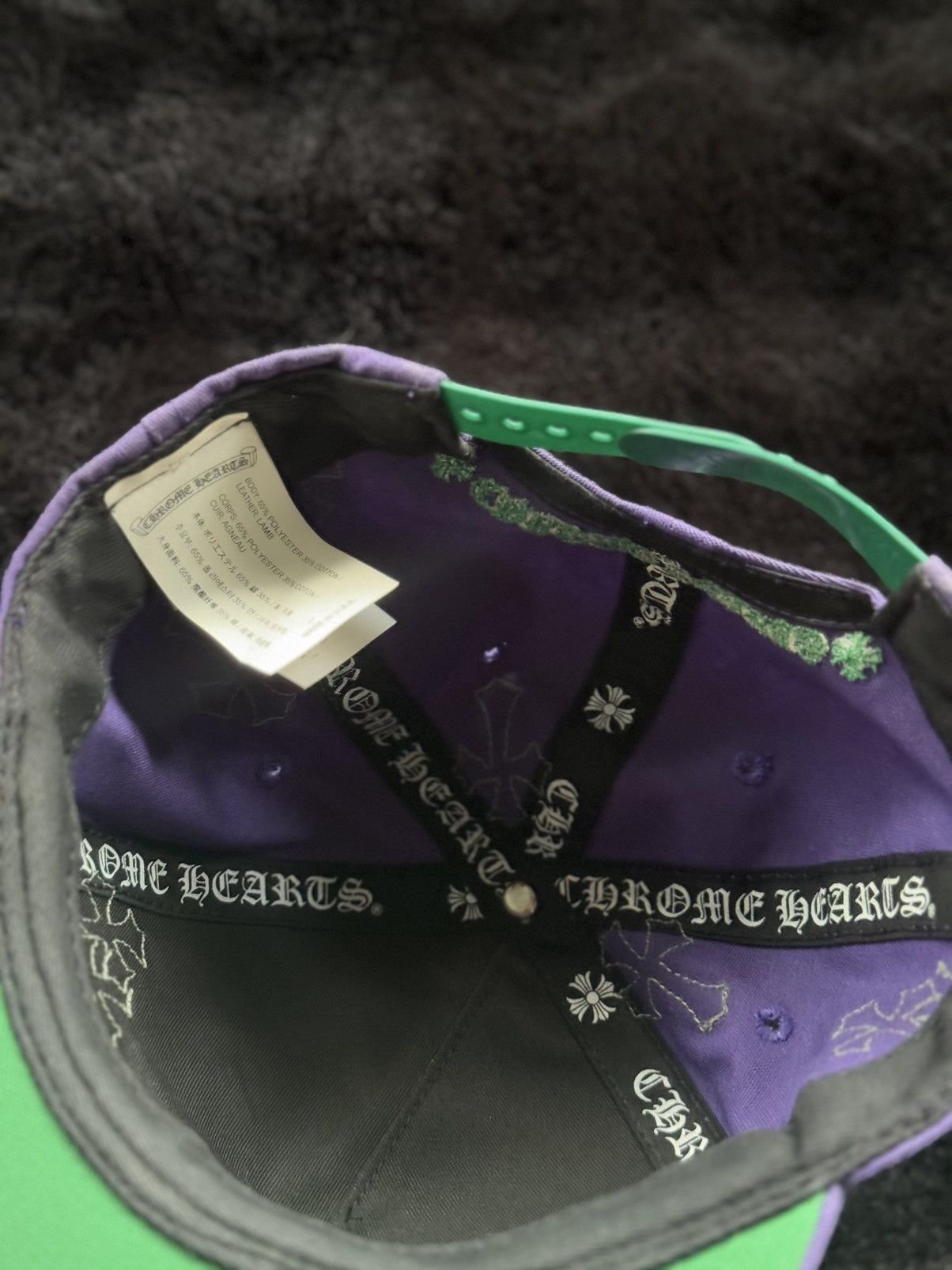 Chrome Hearts Chrome Hearts Cross Patch Trucker Hat Purple Green Size ONE SIZE - 11 Thumbnail