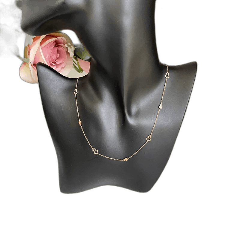 Qeelin Rose Gold Eight Gourd Necklace