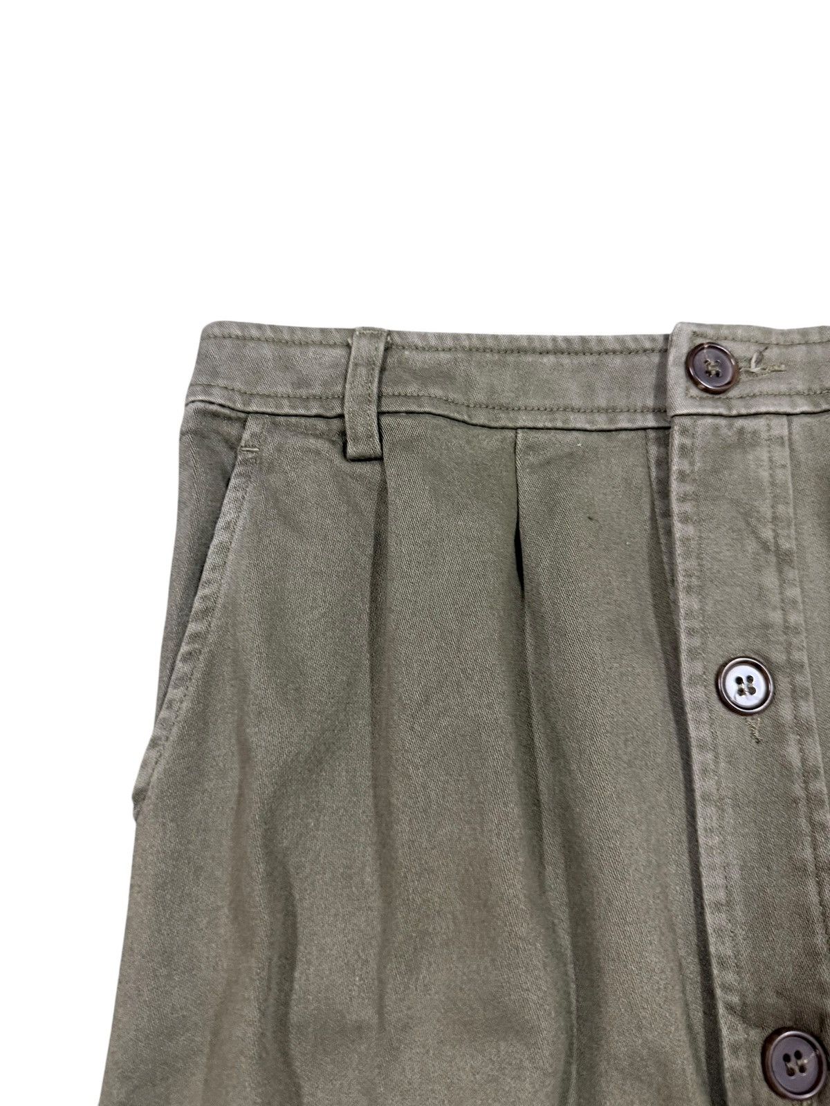 A.P.C. Vtg✅A.P.C Rue De Fleurus Olive Green Button Ups Mini Skirt Size 26" / US 2 / IT 38 - 7 Thumbnail