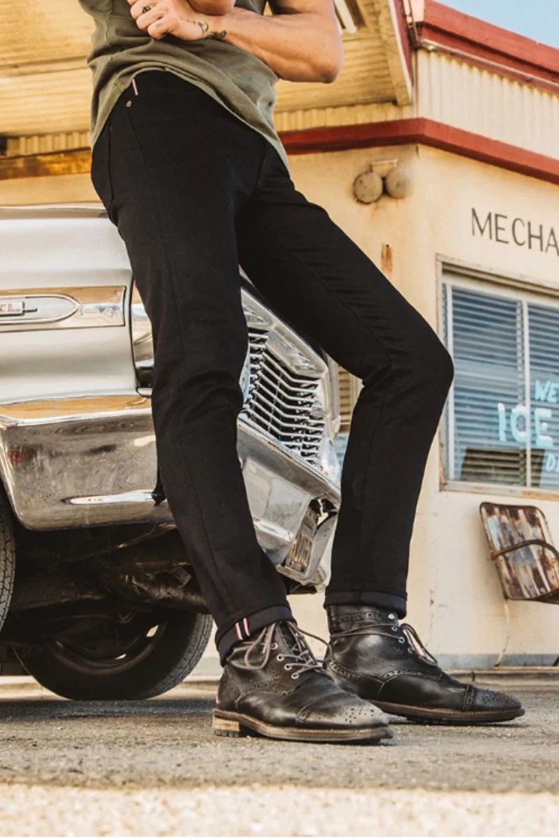 KATO Hiroshi Kato 14oz Selvaged Denim The Pen Slim Black Raw Jean Size US 34 / EU 50 - 1 Thumbnail