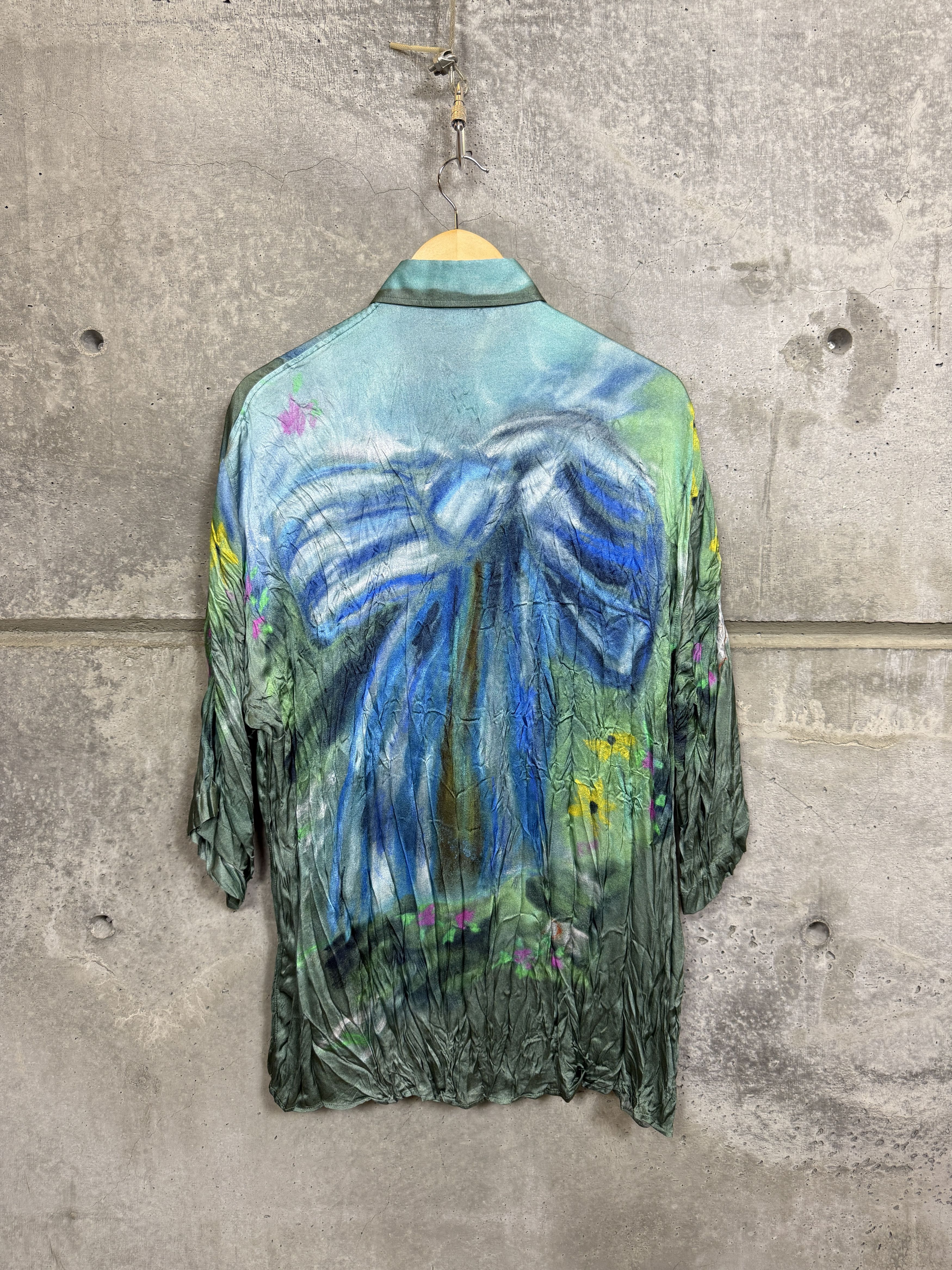 Acne Studios $580 Acne Studios Sandroki Printed Crinkled Viscose Shirt Size US M / EU 48-50 / 2 - 8 Thumbnail