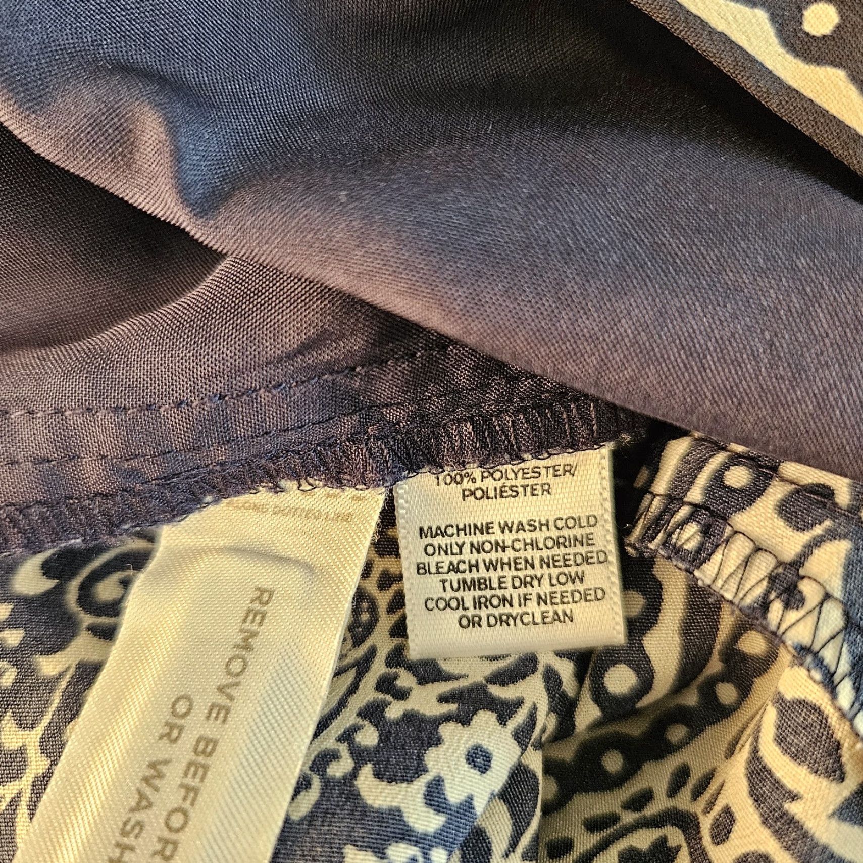 Loft LOFT Ann Taylor Womens Romper Jumpsuit Sz 12 Blue Paisley Long Sleeve Pockets Shirt/One-Piece Size XL / US 12-14 / IT 48-50 - 4 Thumbnail