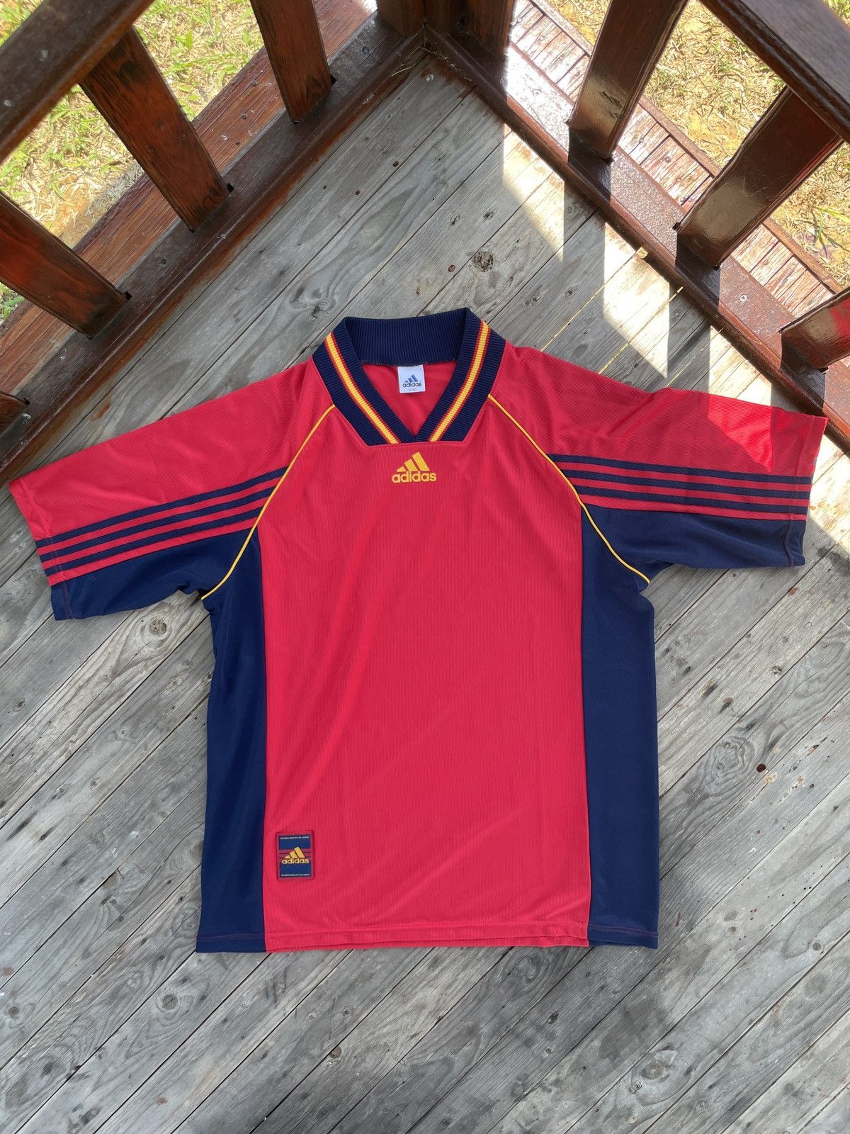 Vintage Vintage 90’s Adidas Spain Home Size US XL / EU 56 / 4 - 1 Thumbnail